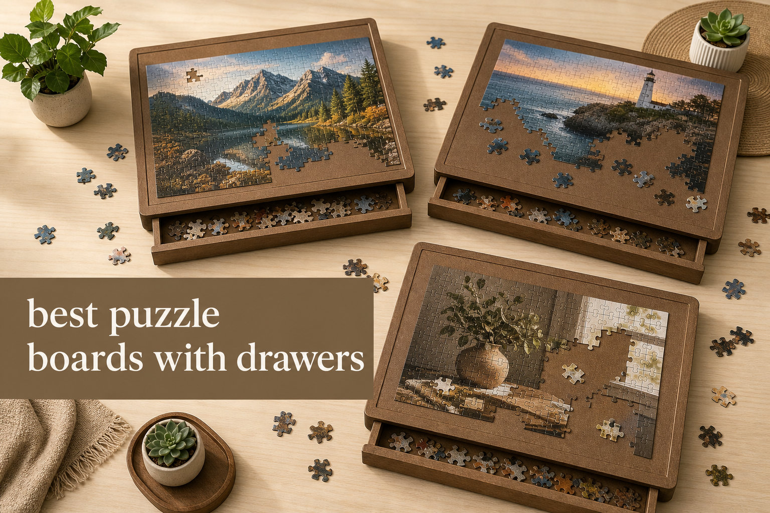 best puzzle boards with drawers