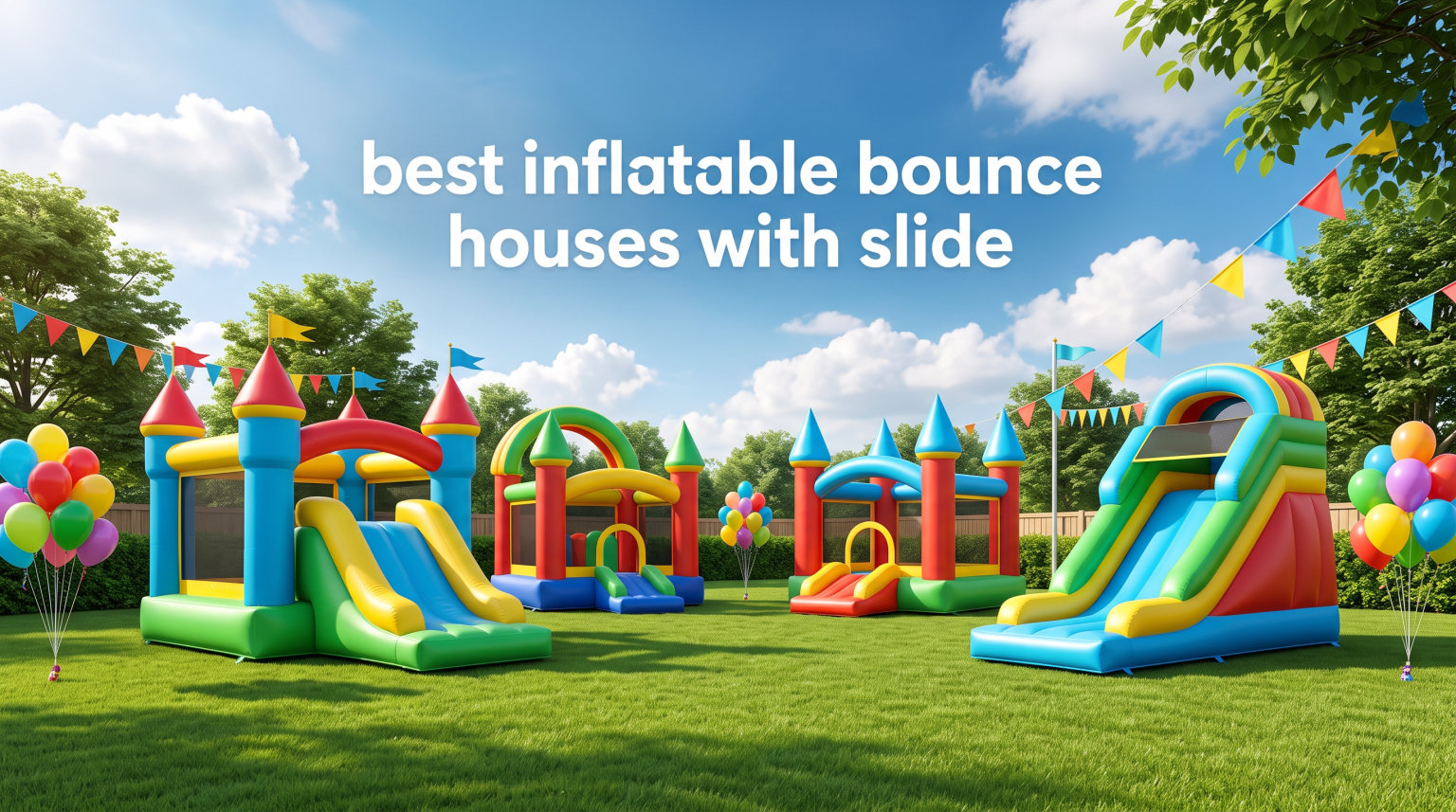best inflatable bounce houses with slide