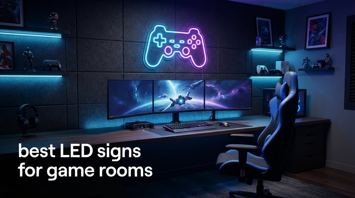 best LED signs for game rooms