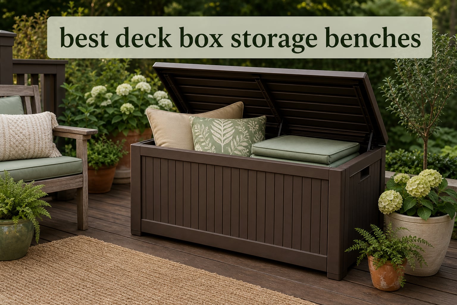 best deck box storage benches