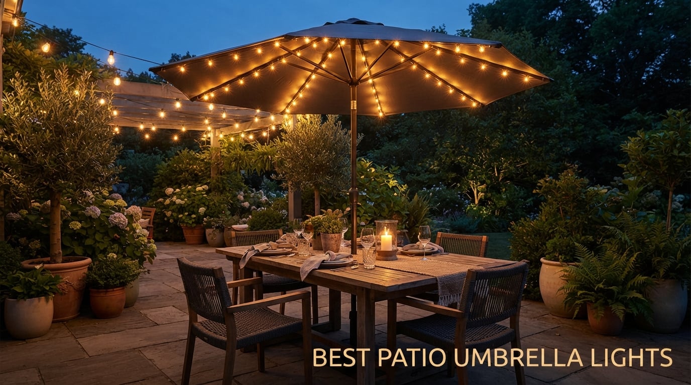 best patio umbrella lights