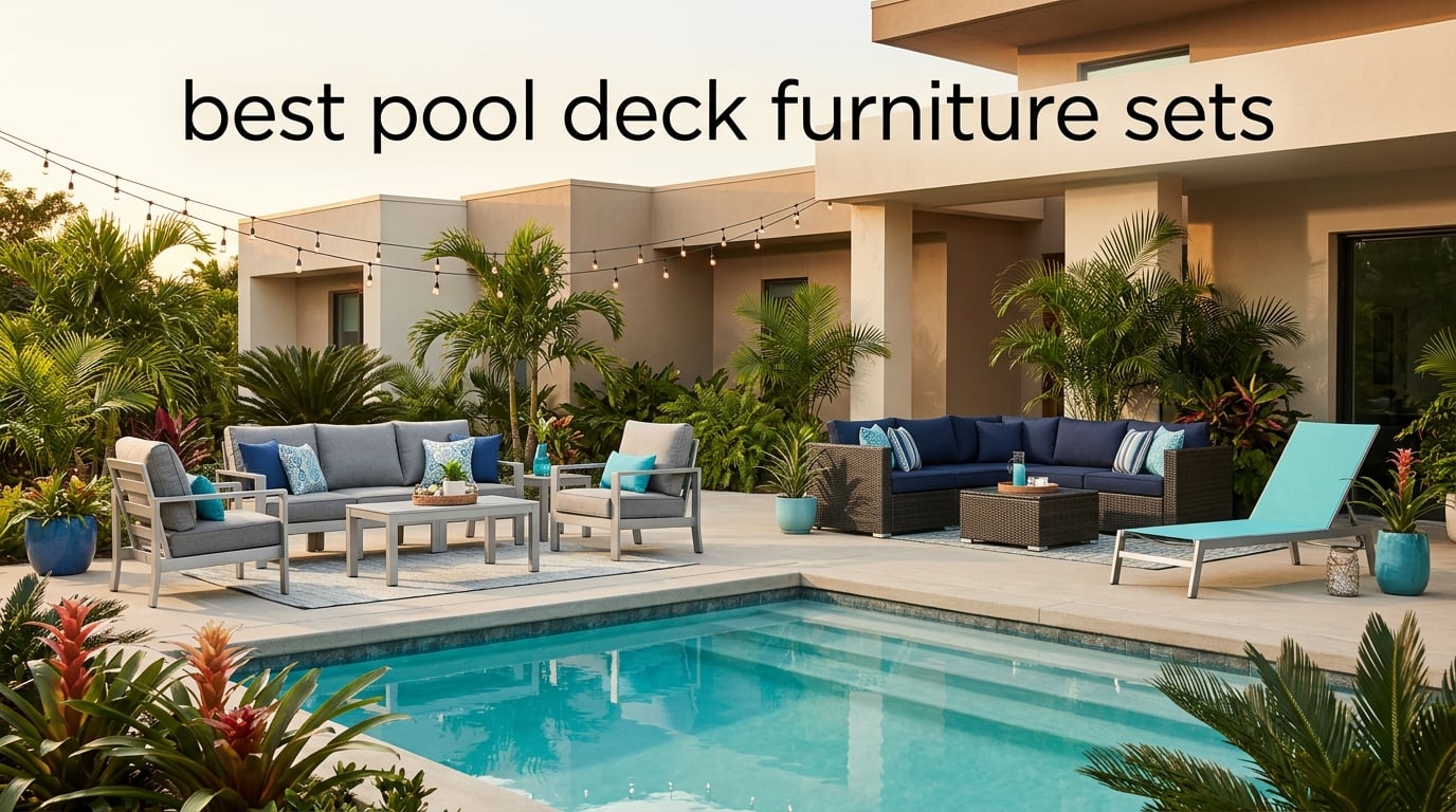 best pool deck furniture sets
