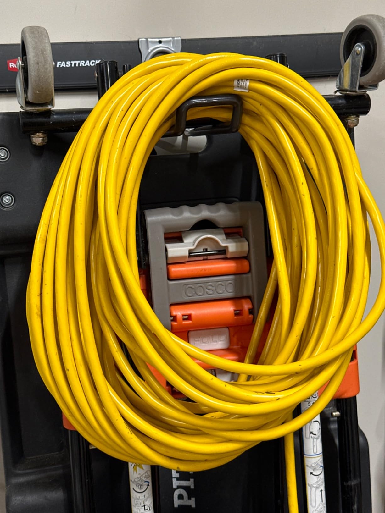 Southwire Outdoor Extension Cord - Durable Vinyl Jacket for Farm, Ranch & Workshop - Lighted End With Reinforced Blades - SJTW, Yellow - 12 Gauge, 3 Prong - 50 Feet customer photo 1