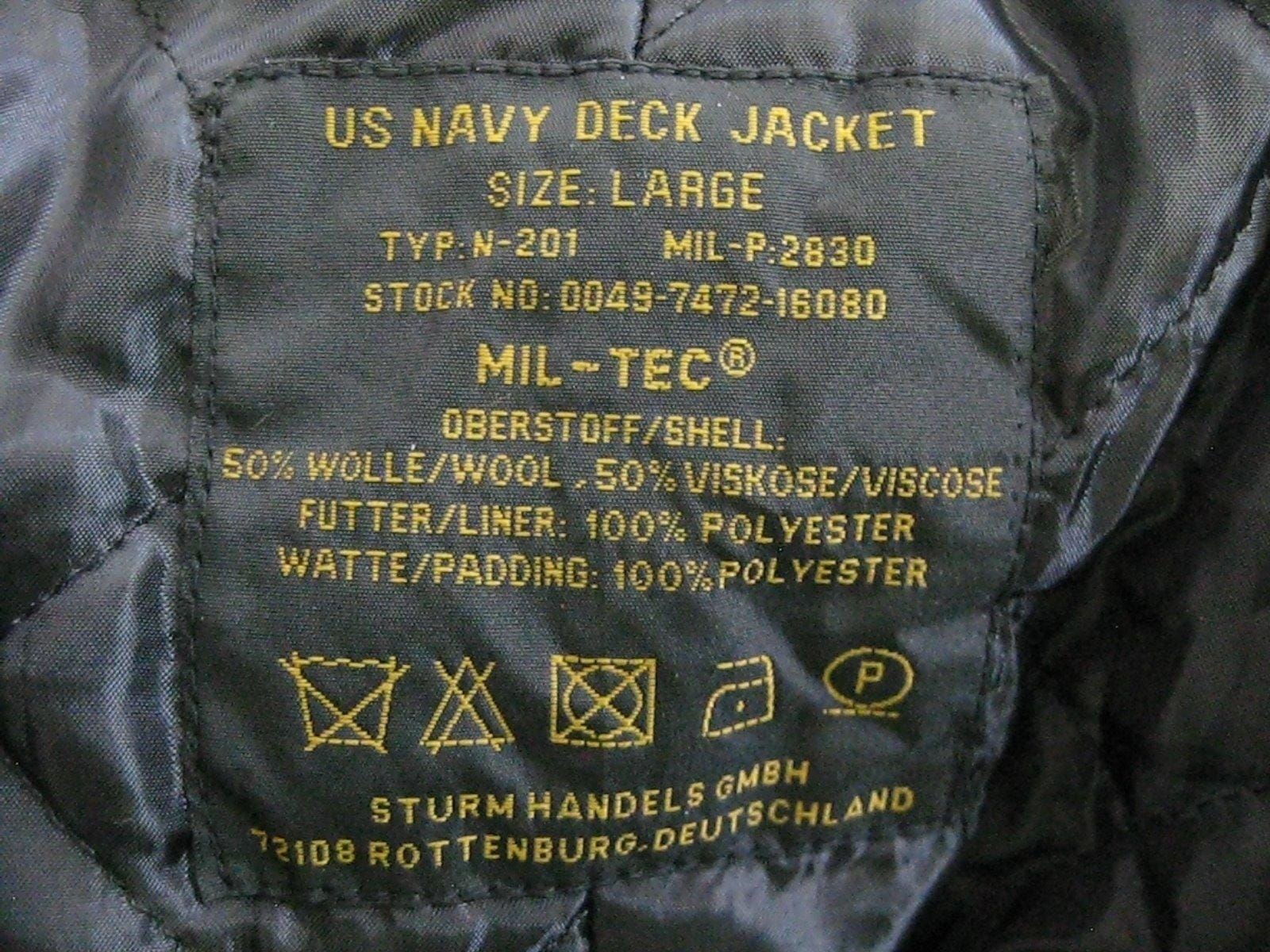 US Navy Pea Coat Tuch Men's Jacket customer photo 1