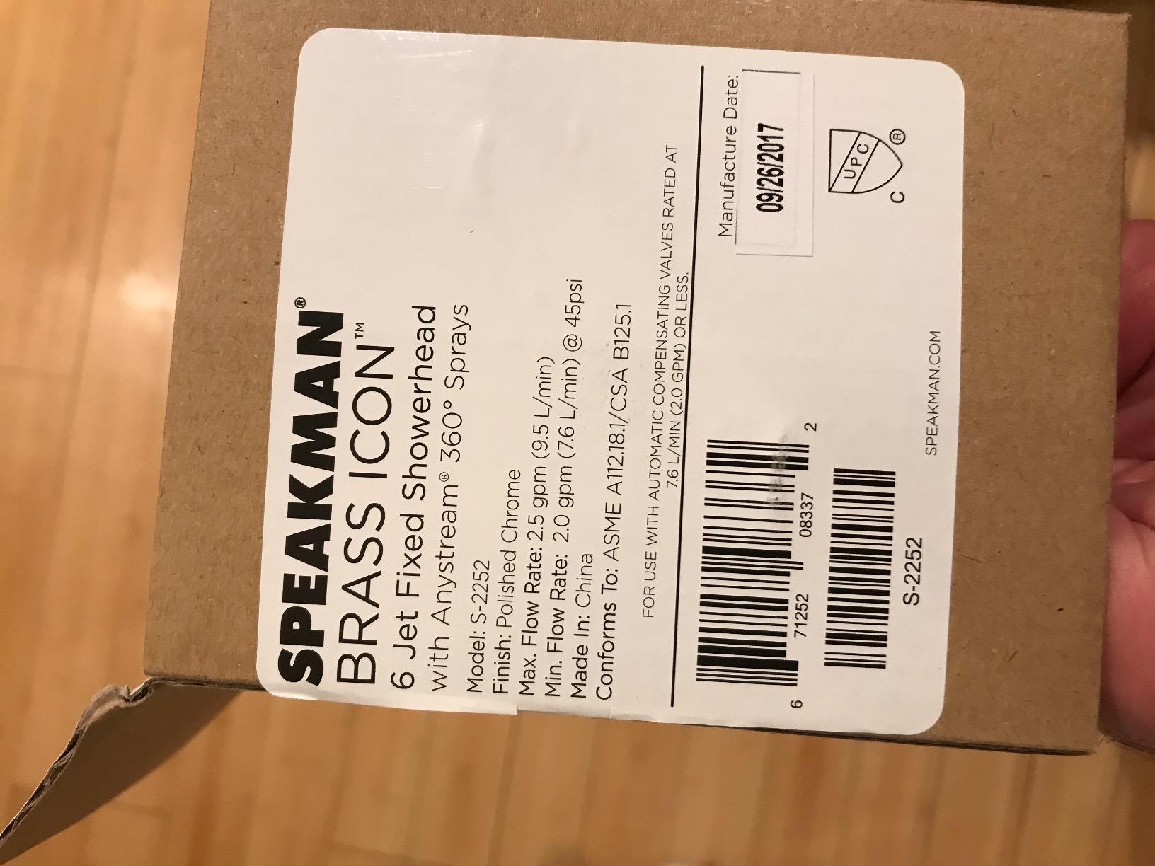 Speakman S-2252 Signature Icon Anystream Adjustable High Pressure Shower Head-2.5 GPM Solid Brass Replacement Bathroom Showerhead, Polished Chrome Finish customer photo 1