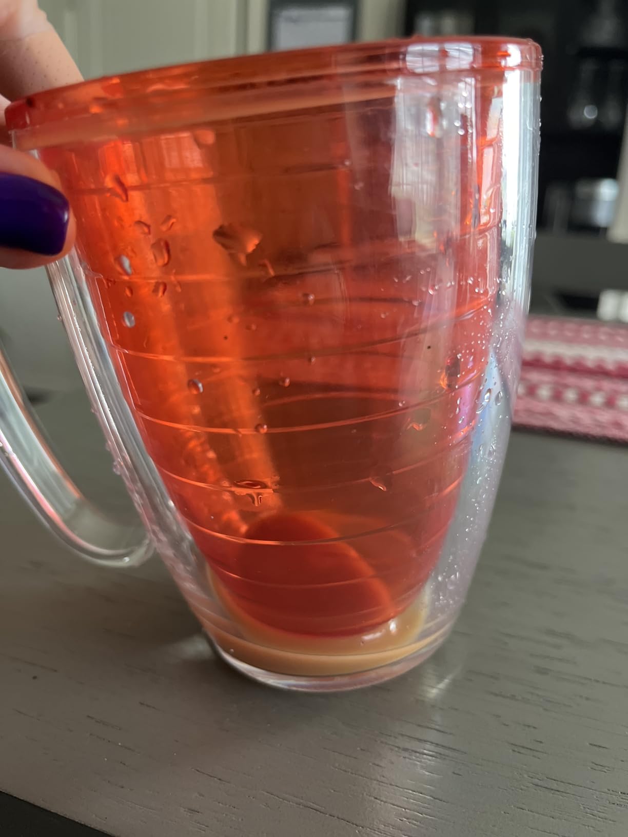 Tervis Clear & Colorful Tabletop Made in USA Double Walled Insulated Tumbler Travel Cup Keeps Drinks Cold & Hot, 16oz - 4pk, Clear | Made in USA, Double-wall Insulated, Shatterproof, BPA-Free, Dishwasher Safe, Fits Most Cupholders, Great to Gift, Set of 4 customer photo 2