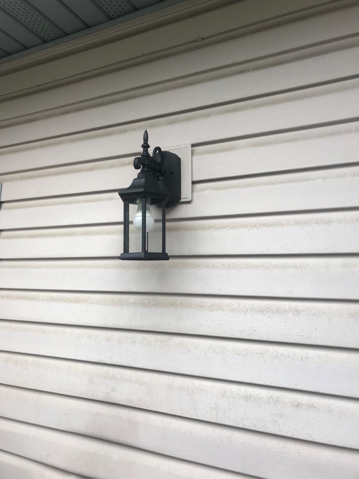 DESIGNERS FOUNTAIN Devonshire Outdoor Light Fixture, 14 Inch Exterior Wall Lantern Sconce for Front Door, Patio and Porch, Black customer photo 2
