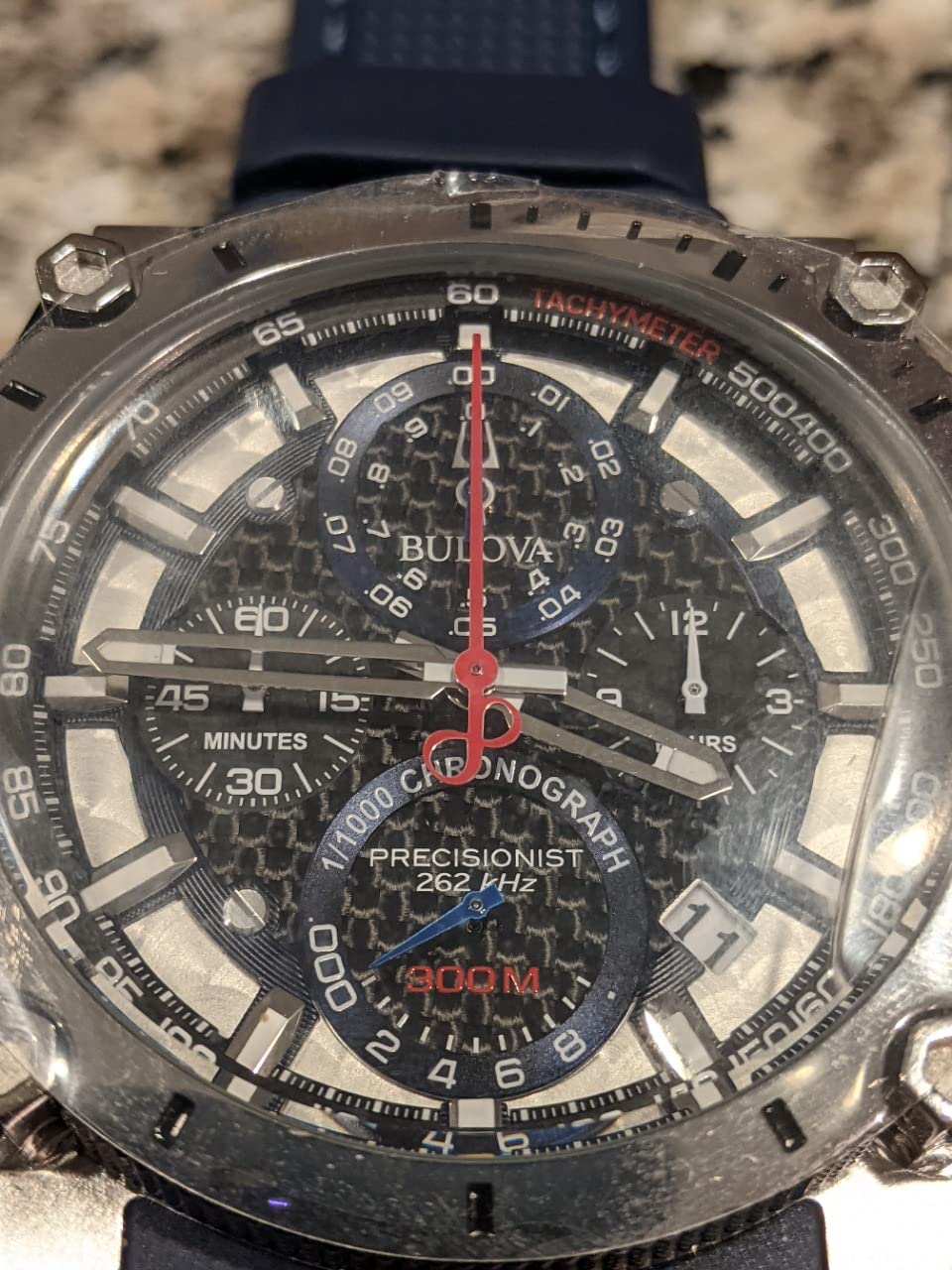 Bulova Men's Icon High Precision Quartz Chronograph Watch, Curved Mineral Crystal customer photo 1