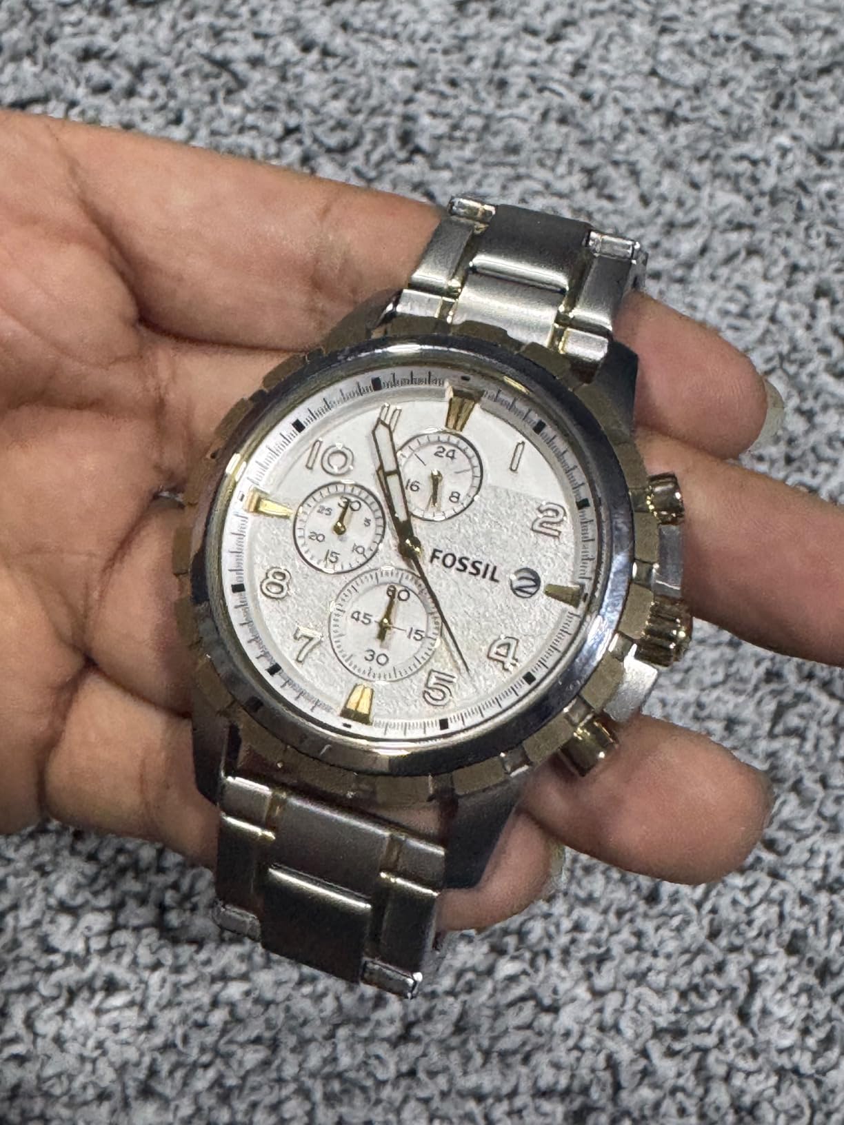 Fossil Men's Dean Quartz Stainless Steel Chronograph Watch customer photo 2