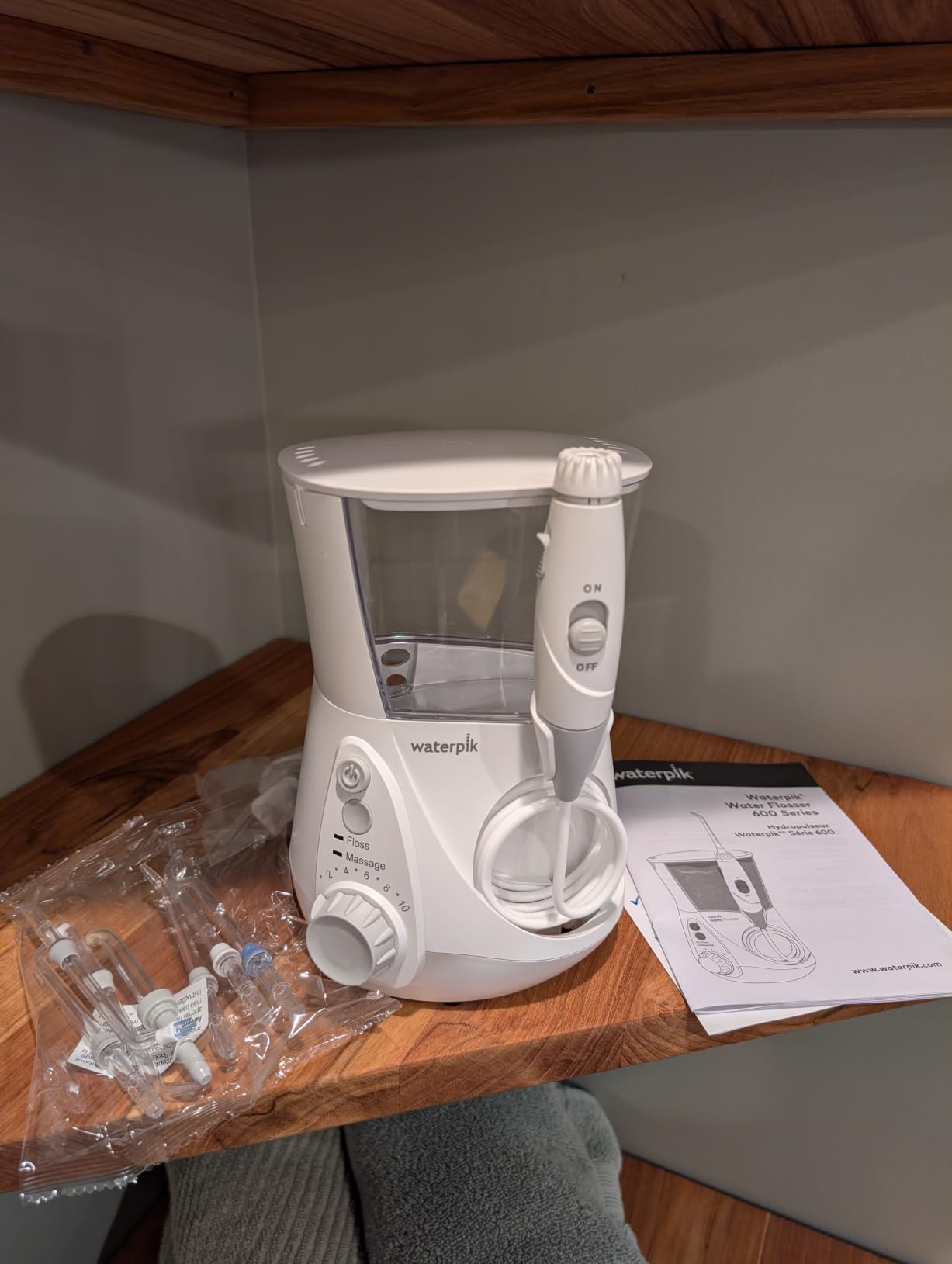 Waterpik Aquarius Countertop Water Flosser with 10 Settings, 7 Tips, White | For Daily Home Gum Health, Dental Braces, Implants, Teeth Cleaning, Multiple Users, ADA Accepted WP-660 customer photo 2