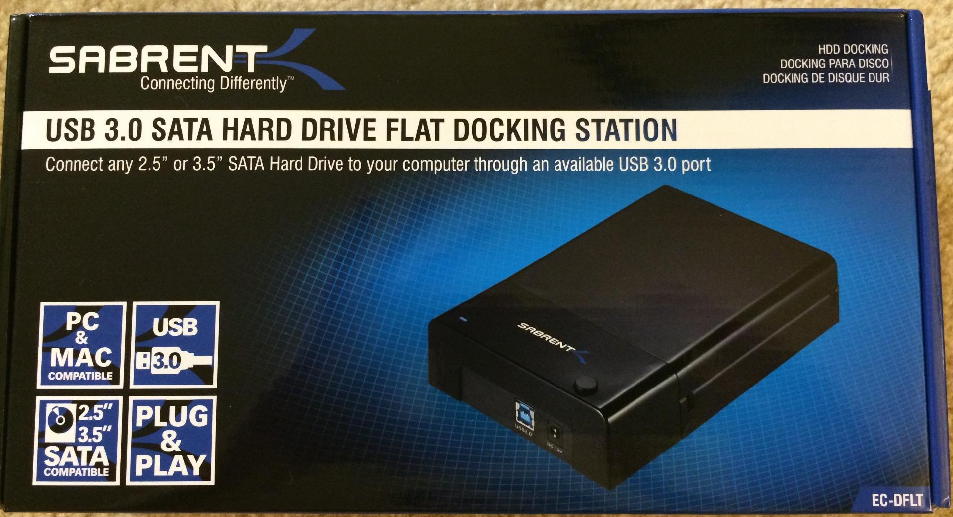 SABRENT USB 3.0 to SATA External Hard Drive Lay-Flat Docking Station for 2.5 or 3.5in HDD, SSD [Support UASP] (EC-DFLT) customer photo 1