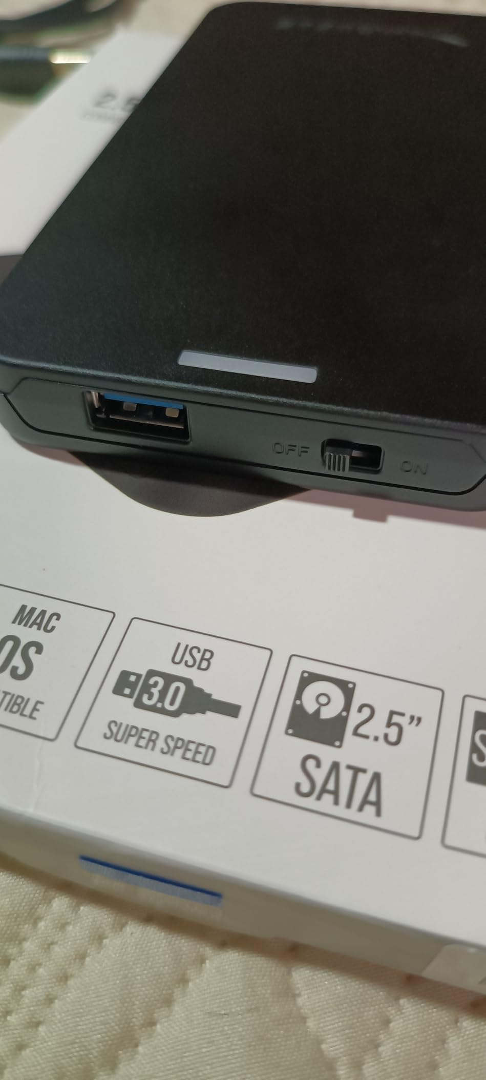 SABRENT 2.5 Inch SATA to USB 3.0 Tool Free External Hard Drive Enclosure [Optimized for SSD, Support UASP SATA III] Black (EC-UASP) customer photo 1