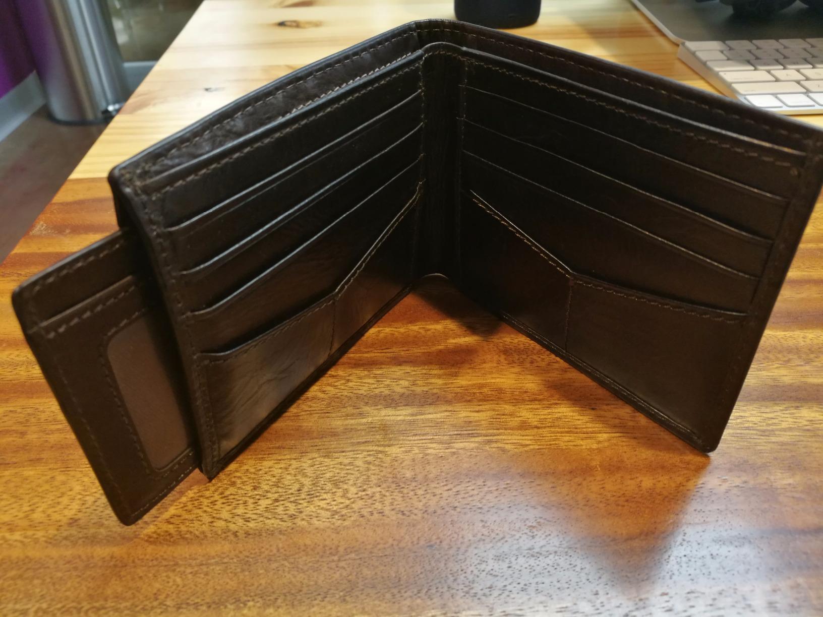 Men's Leather Bifold Sliding 2-in-1 with Removable Card Case Wallet for Men customer photo 2