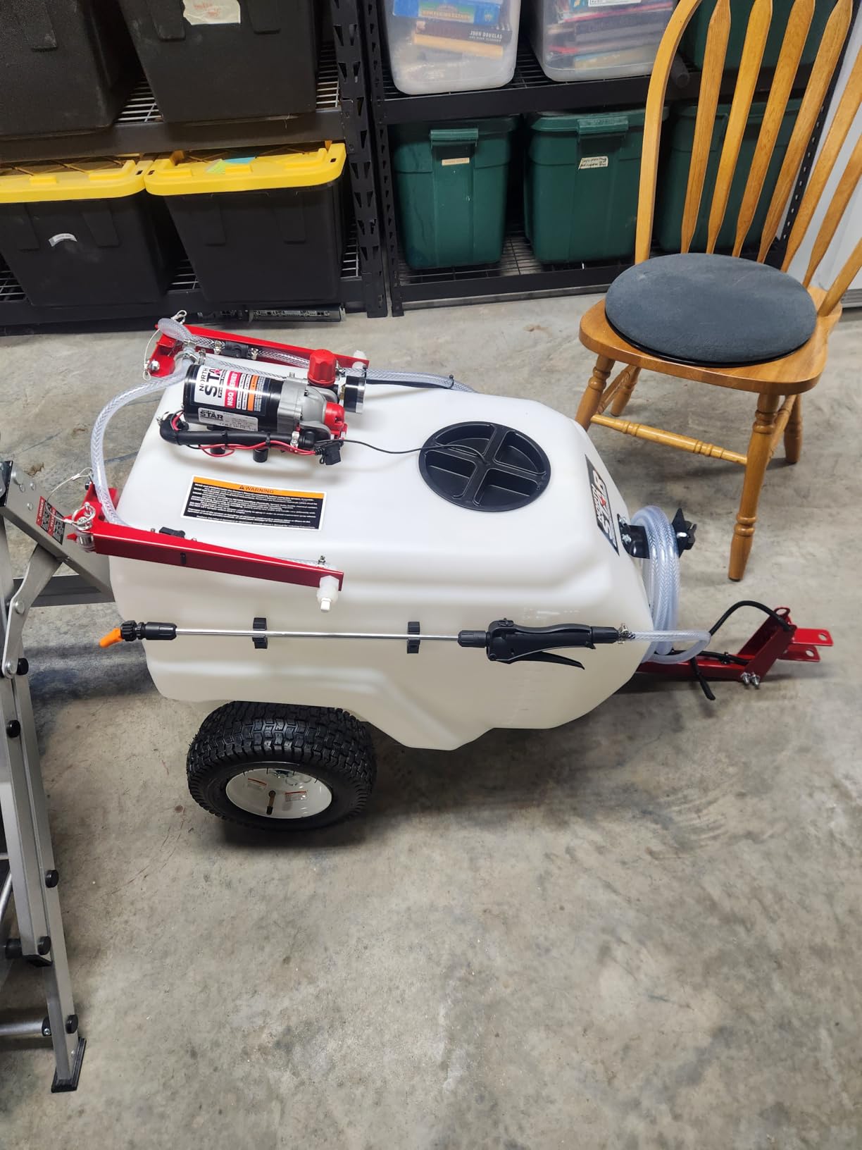 NorthStar 21-Gallon Tow-Behind Boom/Spot Sprayer, 2.2 GPM, 12V, 70 PSI | NSQ on-demand pump, Spring-loaded breakaway boom, Wide-area coverage, Targeted spot application, ATV/lawn tractor towing customer photo 1