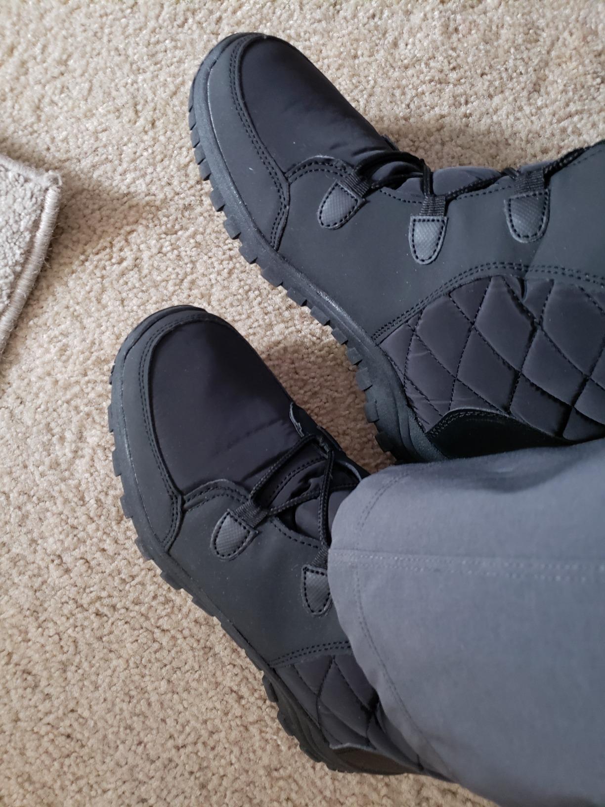 POLAR Womens Quilted Faux Fur Cuff Winter Duck Rubber Sole Durable Snow Rain Outdoor Boots customer photo 2