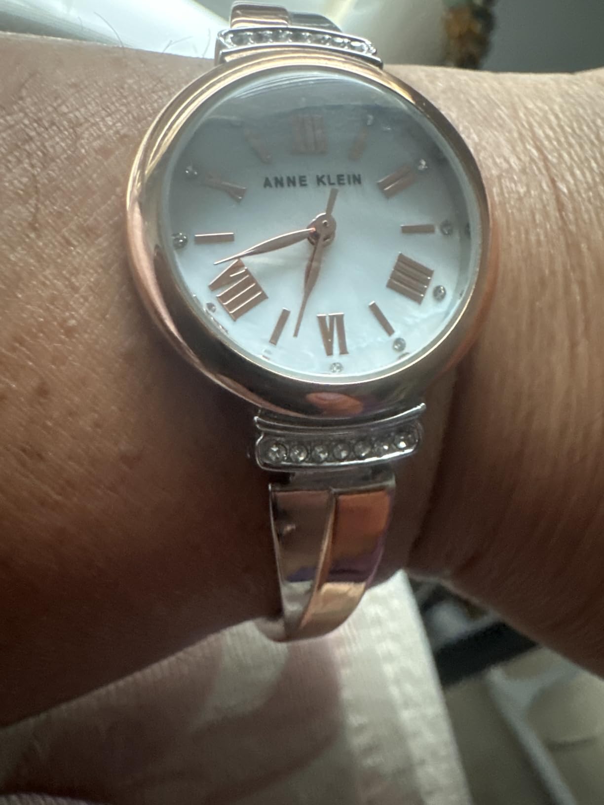 Women's Premium Crystal Accented Bangle Watch Set, AK/2245 customer photo 2