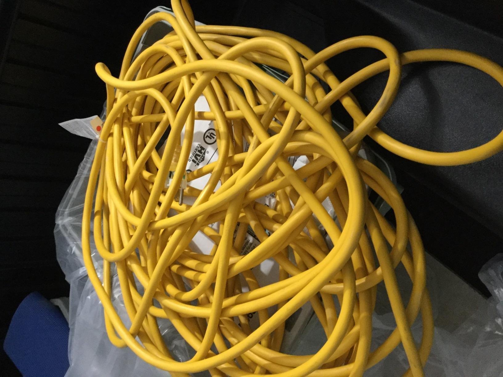 Iron Forge Cable 25 ft Lighted Outdoor Extension Cord - 12/3 SJTW Heavy Duty Yellow Extension Cable with 3 Prong Grounded Plug, 15AMP customer photo 2