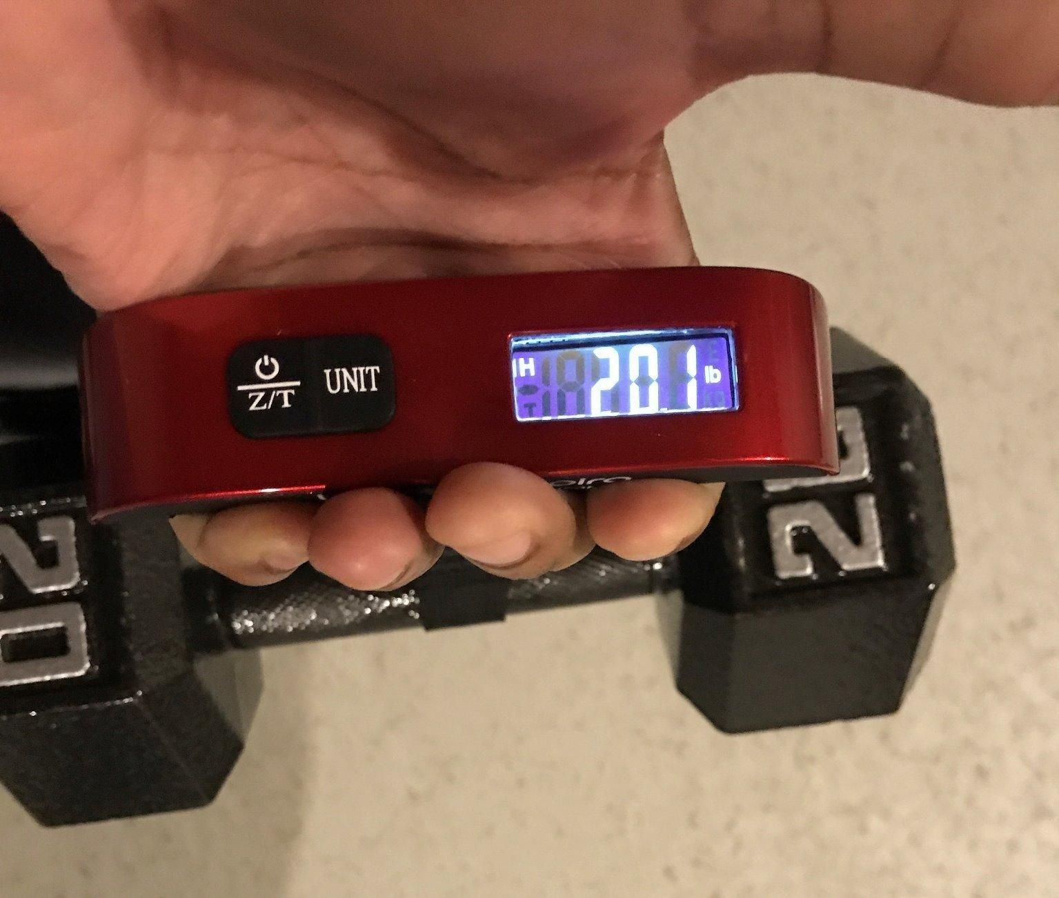 travel inspira Luggage Scale, Portable Digital Hanging Baggage Scale for Travel, Suitcase Weight Scale with Rubber Paint, 110 Pounds, Battery Included customer photo 1