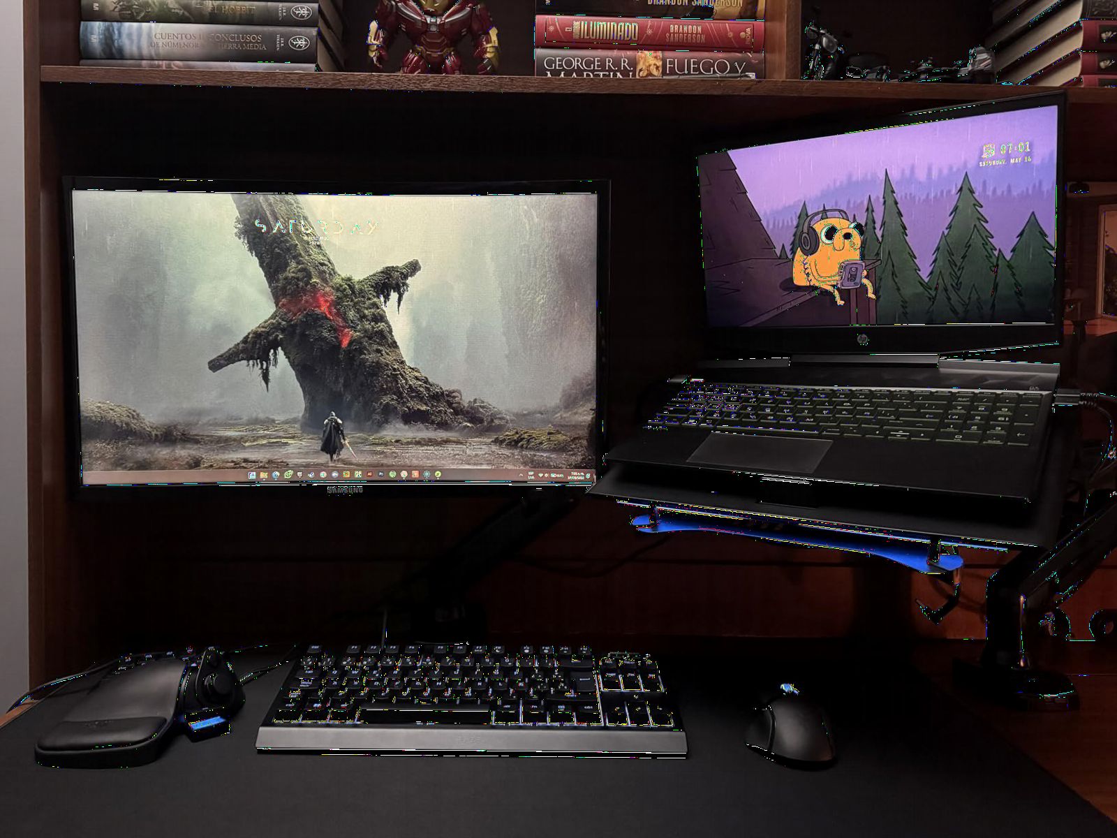 XXL Professional Large Mouse Pad & Computer Game Mouse Mat (35.4x15.7x0.1IN, Map) (90 * 40 Map) customer photo 2