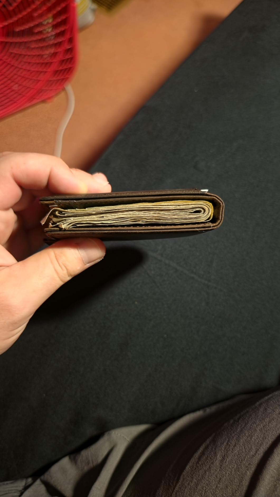 RFID Blocking Slim Bifold Genuine Leather Minimalist Front Pocket Wallets for Men with Money Clip Thin Mens customer photo 1