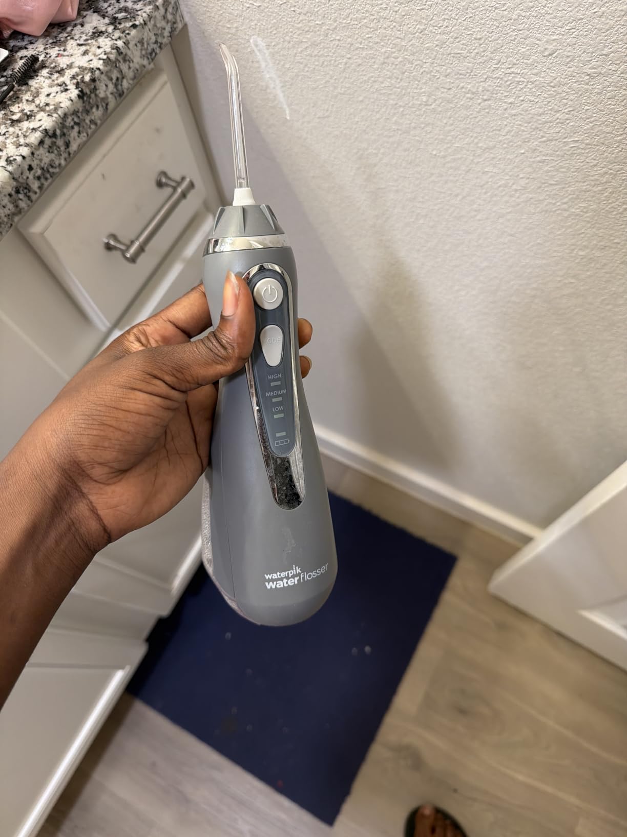 Waterpik Cordless Advanced 2.0 Water Flosser For Teeth, Gums, Braces, Dental Care With Travel Bag and 4 Tips, ADA Accepted, Rechargeable, Portable, and Waterproof, Blue WP-583, Packaging May Vary customer photo 2