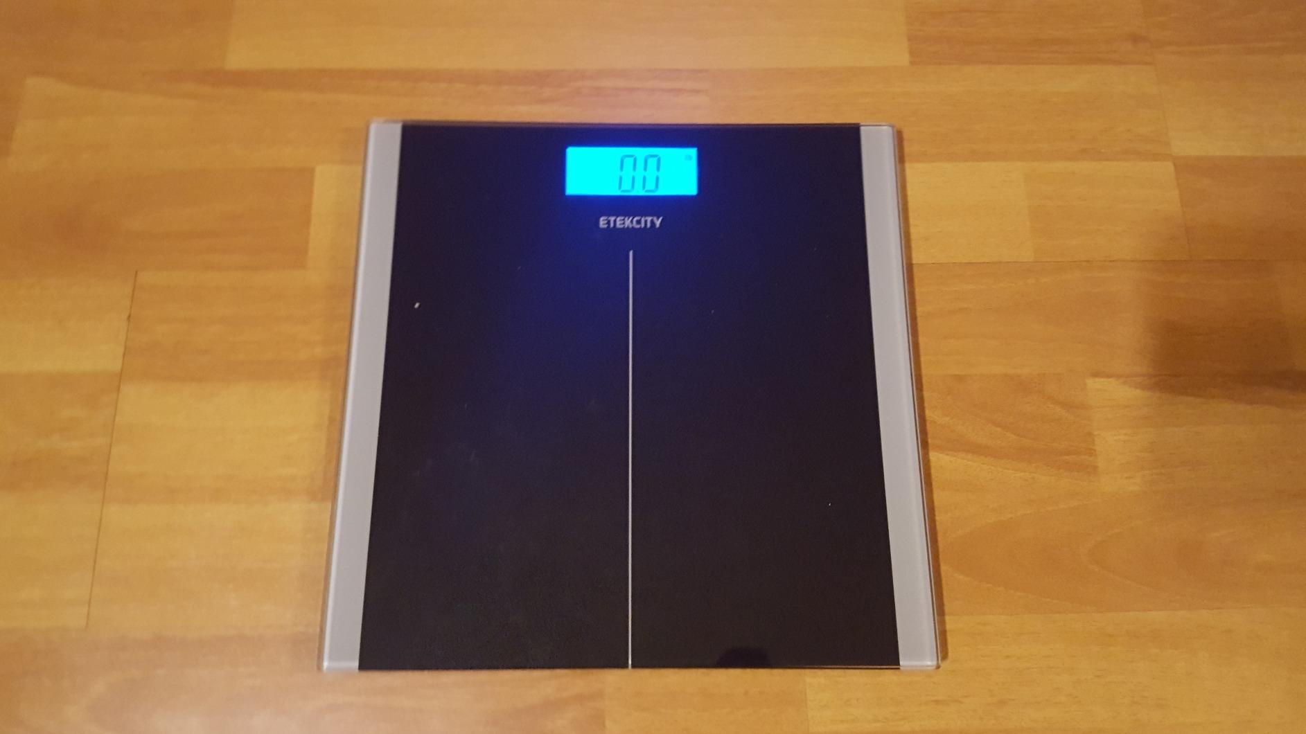 Etekcity Digital Body Weight Bathroom Scale, 6mm Tempered Glass, 400 lbs | Large Blue LCD Backlight Display, High Precision Measurements for Home Bathroom Use customer photo 1