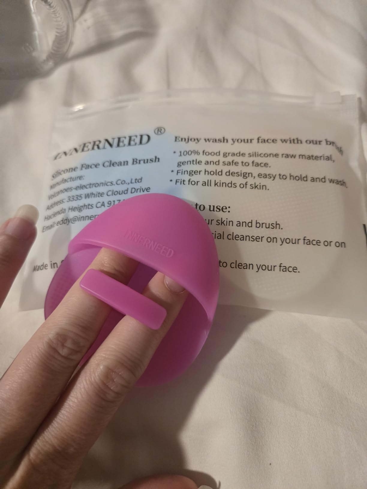 Super Soft Silicone Face Cleanser and Massager Brush Manual Facial Brush | INNERNEED Short Bristles Exfoliating Cleansing Handheld Mat Scrubber for Sensitive, Delicate, Dry Skin (Pack of 4) customer photo 1