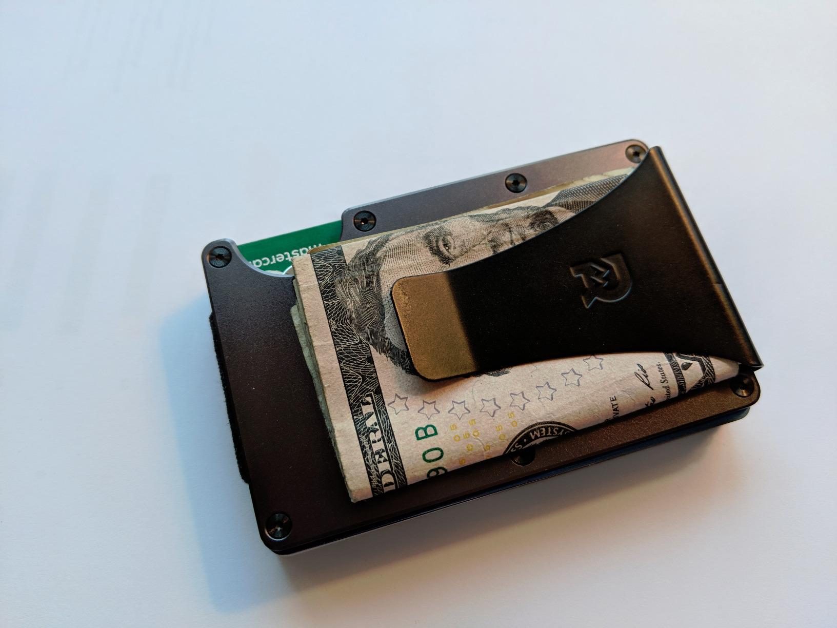 The Ridge Wallet for Men - Slim Minimalist Compact Wallet and Card Holder, RFID Protected Front Pocket Wallets for Men with Integrated Money Clip (Royal Black) customer photo 1
