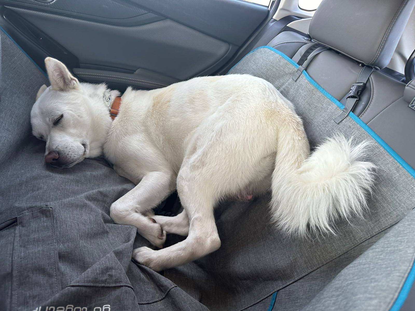 Kurgo Heather Half Hammock Seat Cover, Heather Grey | Protects Seats from Muddy Paws & Pet Hair, Leaves Room for Cargo or Child Seat, Water & Stain Resistant, Secure Fit customer photo 2