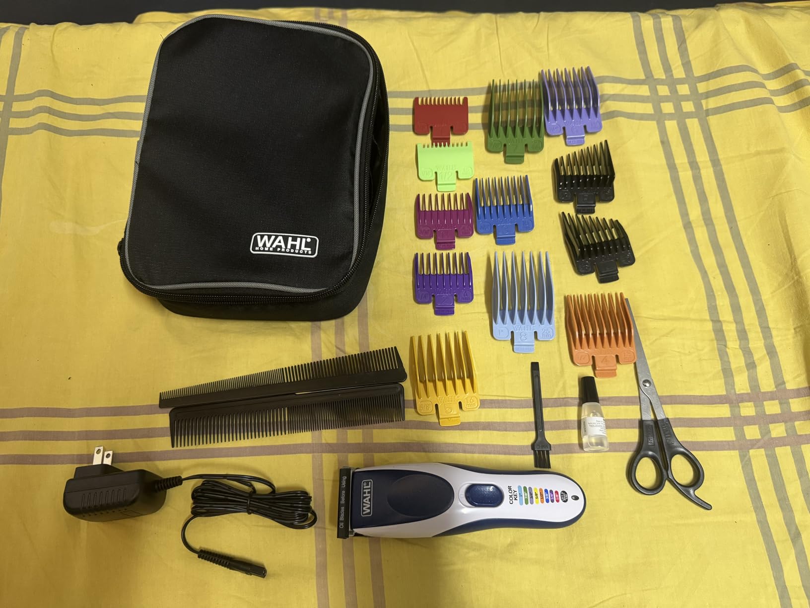 Wahl Color Pro Cordless Rechargeable Hair Clipper & Trimmer, Color Guards | Cordless At-Home Haircuts For Men, Women & Children With Easy Match Color Coded Guide Combs - Model 9649P customer photo 1