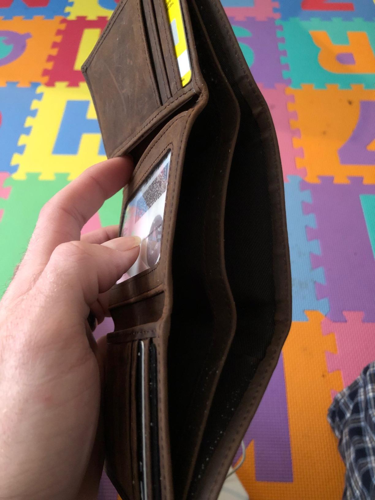 Trifold Leather Wallet for Men with RFID Blocking (Brown) customer photo 1