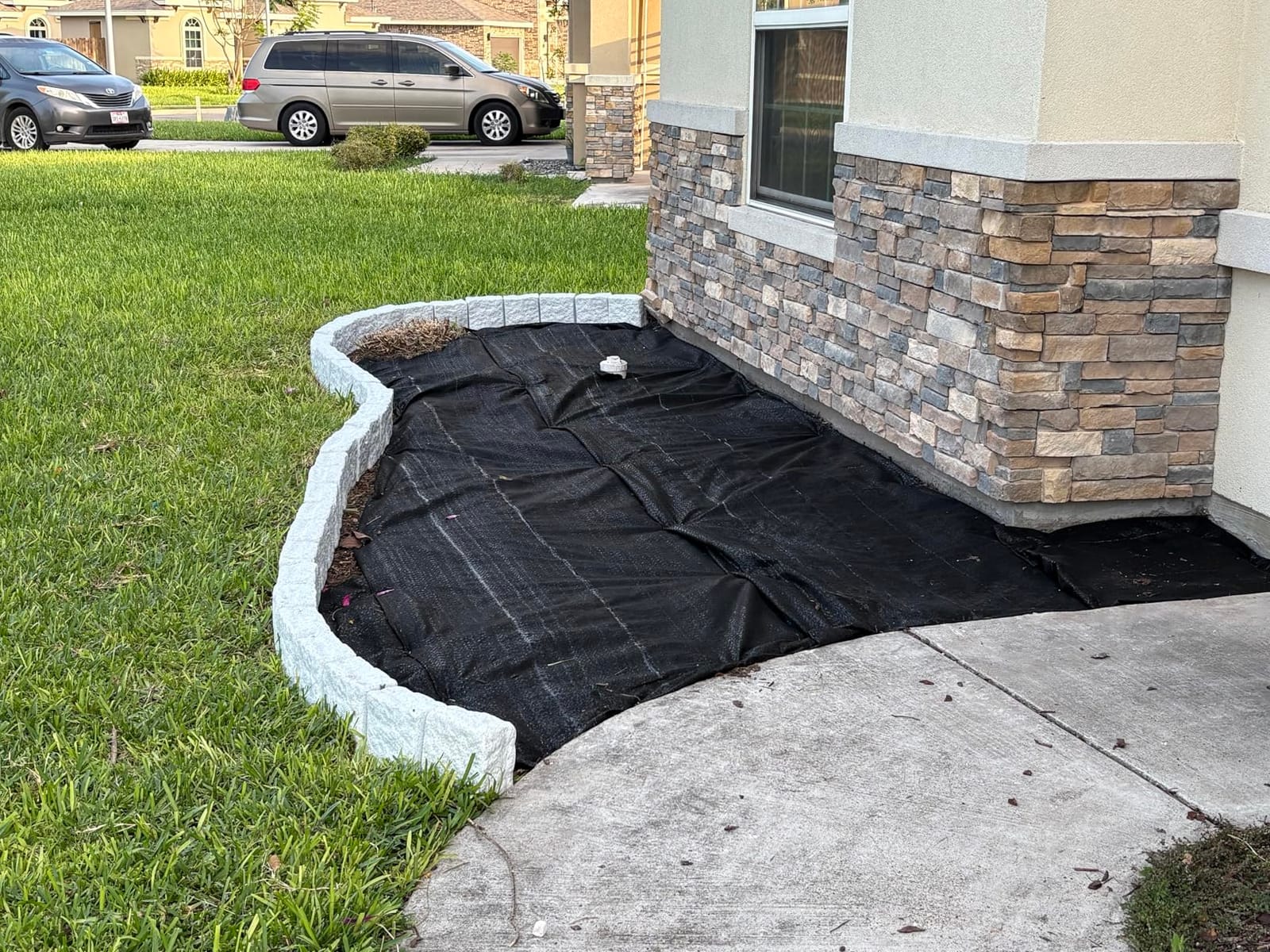 ECOgardener Premium 5oz Landscape Fabric, 3ft x 50ft Pro Garden Weed Barrier - Durable & Heavy Duty Weed Block Gardening Mat, Easy Setup & Superior Weed Control, Eco-Friendly & Convenient Design customer photo 1