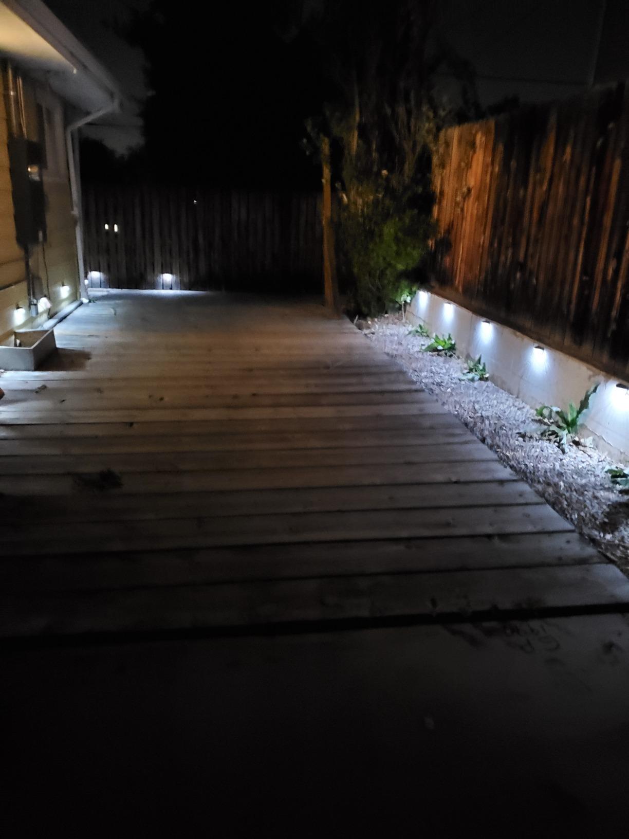 KBP Solar Fence Lights Outdoor Decorative Garden Lights Waterproof Wall Lights for Patio, Yard, Stairway (Black) customer photo 1