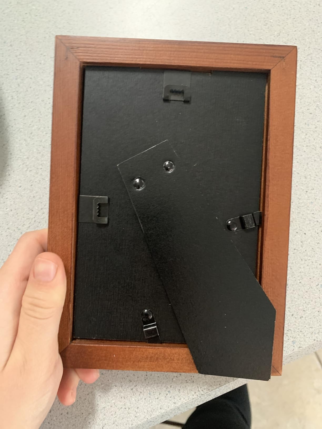RPJC 8x10 Inch Picture Frame Made of Solid Wood High Definition Glass for Table Top Display and Wall Mounting Photo Frame Brown customer photo 1