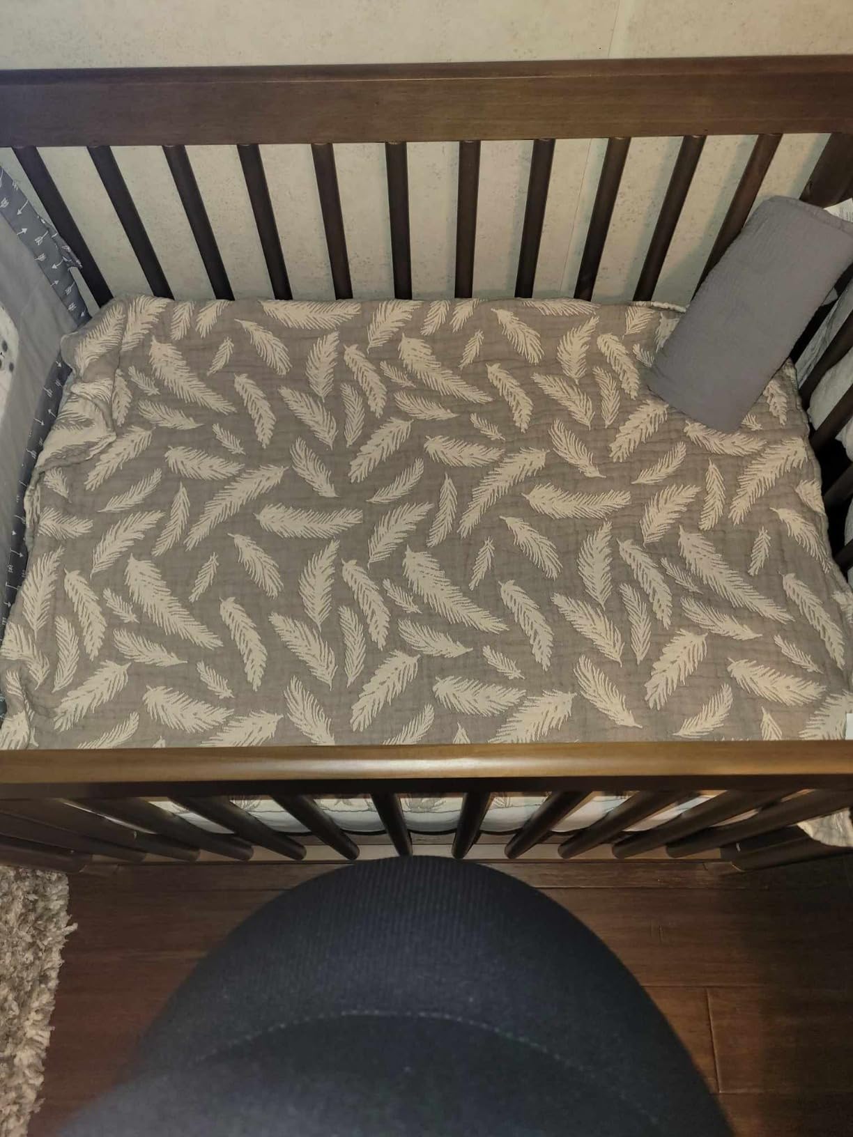 Babyletto Gelato 4-in-1 Convertible Mini Crib in White and Washed Natural, Greenguard Gold Certified customer photo 1