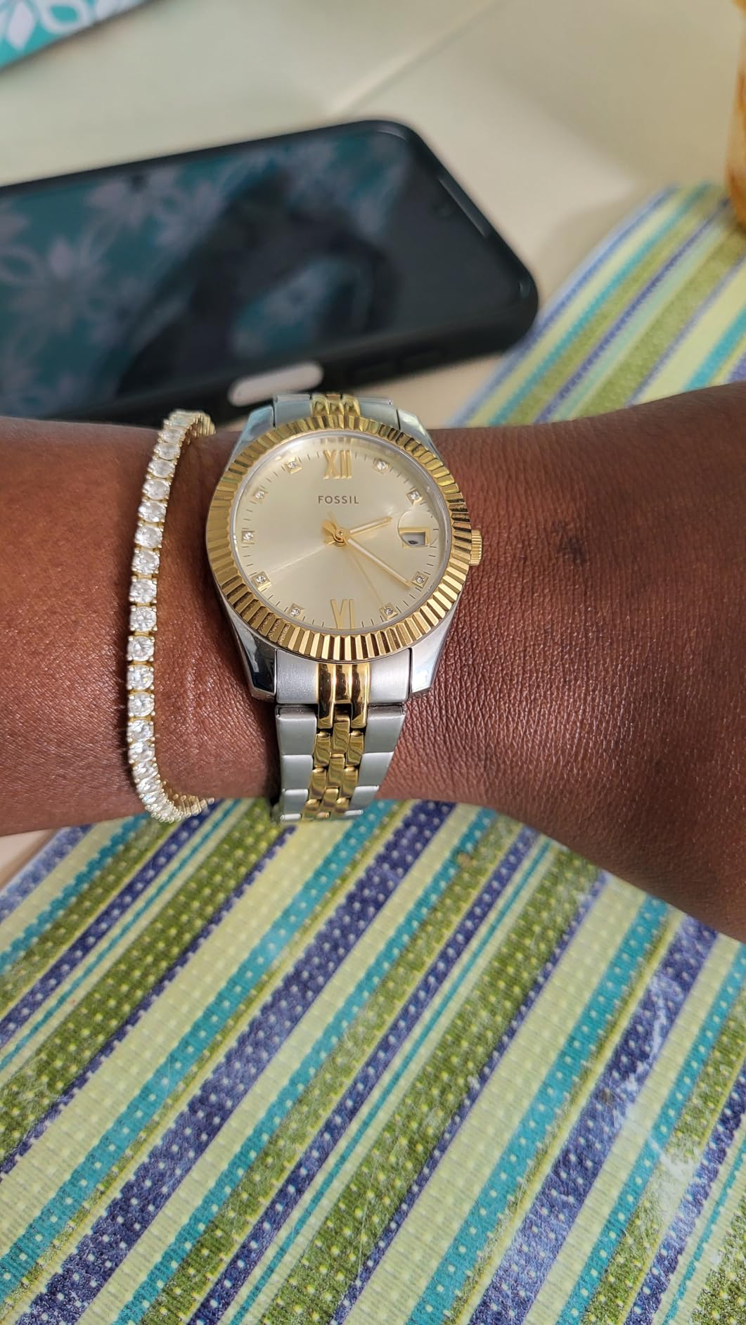 Fossil Women's Watch, Scarlette Quartz Stainless Steel Three-Hand Watch for Women customer photo 1