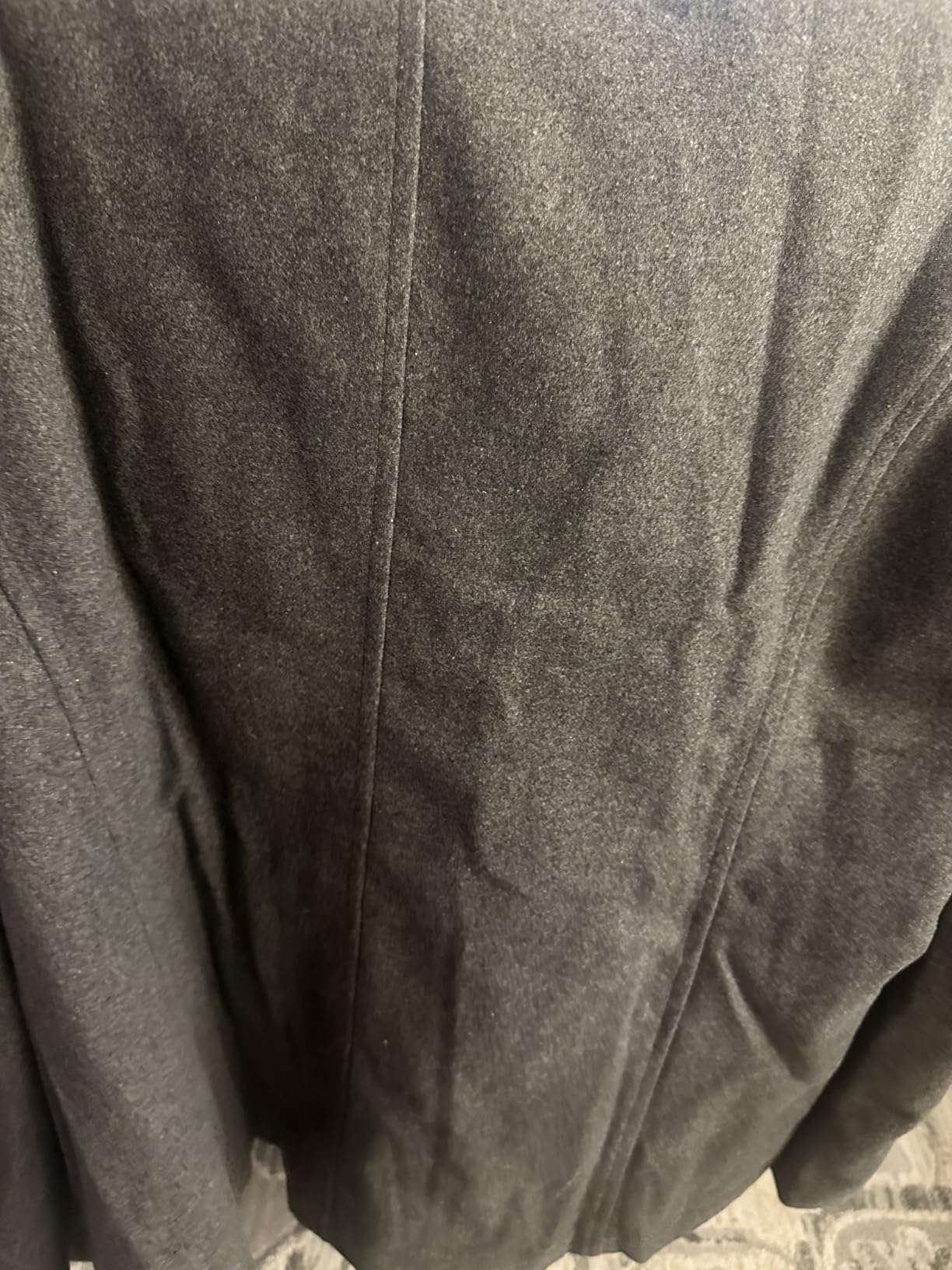chouyatou Men's Classic Notched Collar Double Breasted Wool Blend Pea Coat customer photo 2