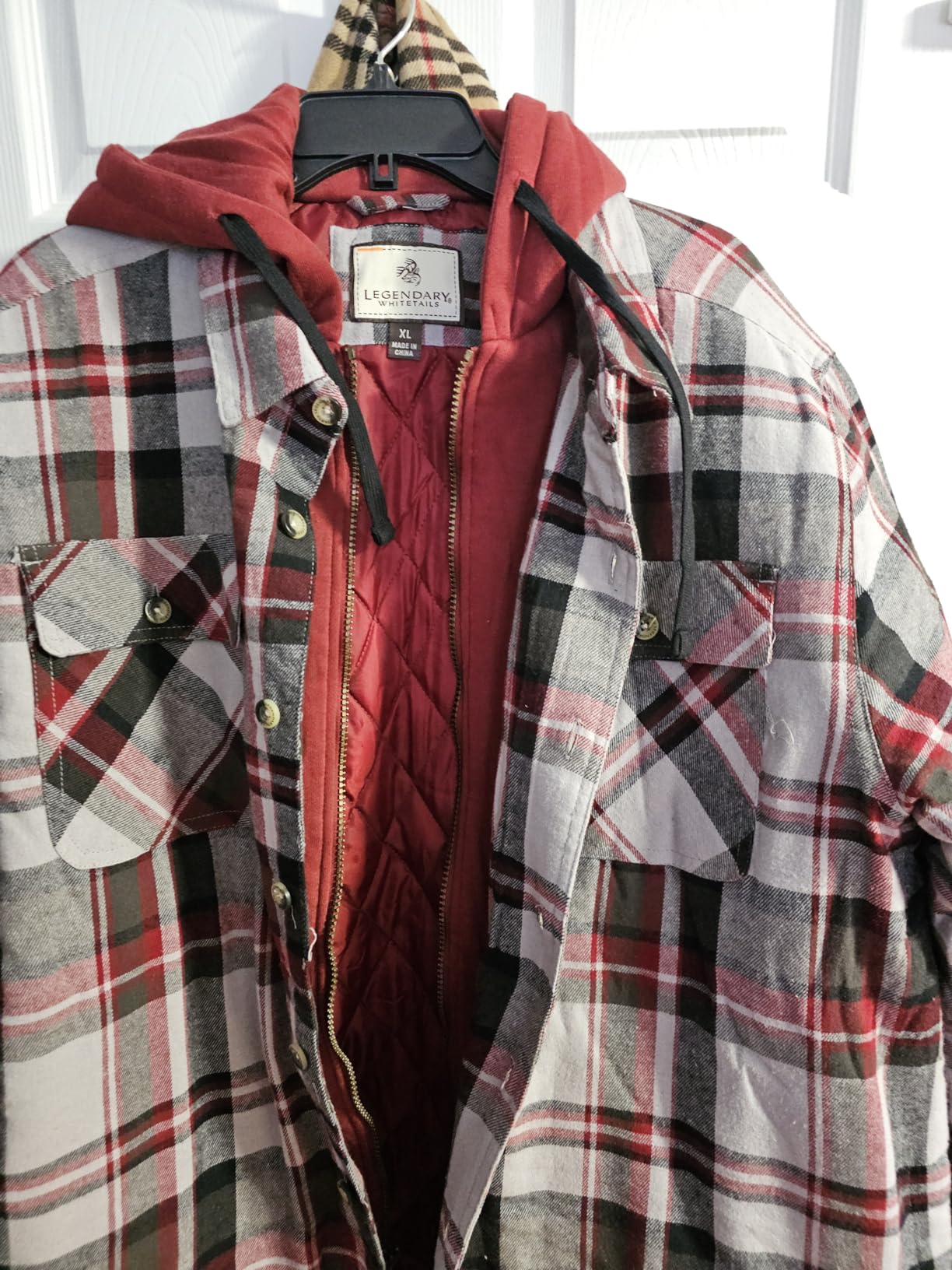 Men's Flannel Shirt Jacket Hooded Shacket customer photo 1