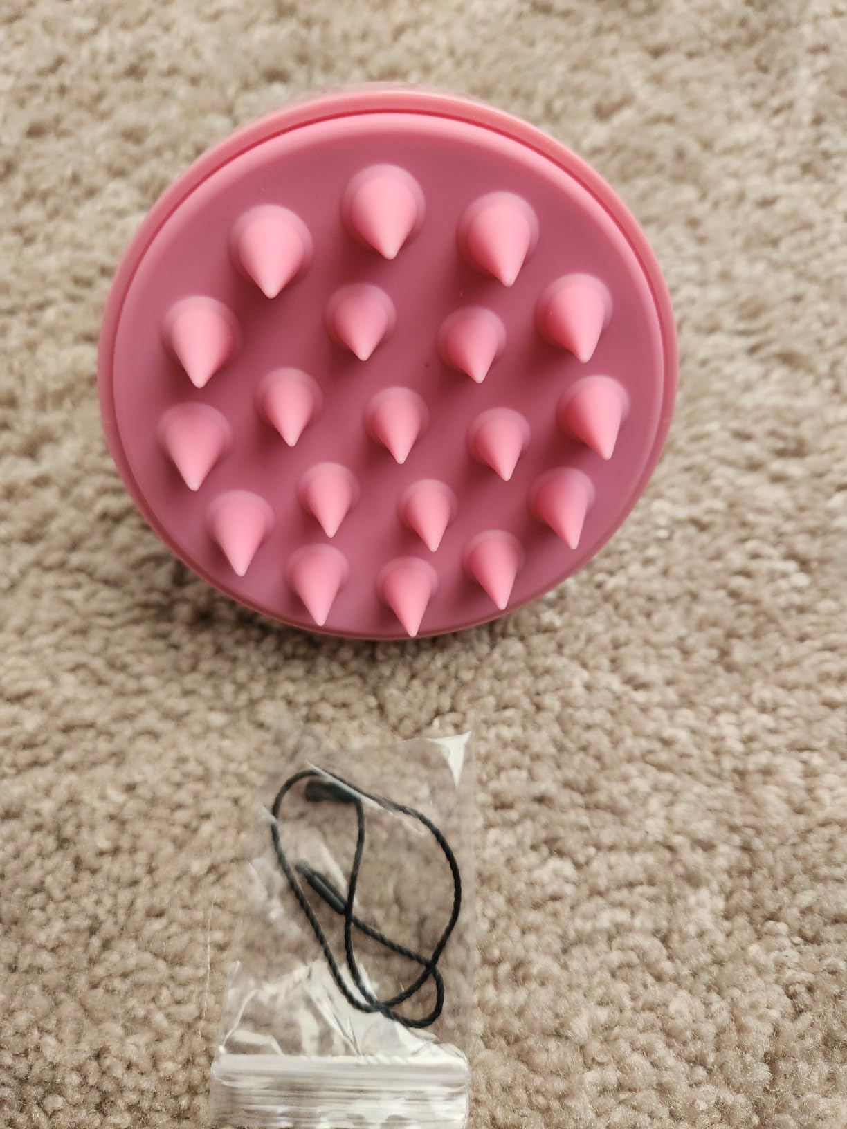 HEETA Scalp Massager Hair Growth, Soft Silicone Scalp Scrubber Shampoo Brush for Exfoliation, Dandruff Removal Head Massage Stress Relax, Wet & Dry Use for Thick Thin Curly Hair Care, Black customer photo 1