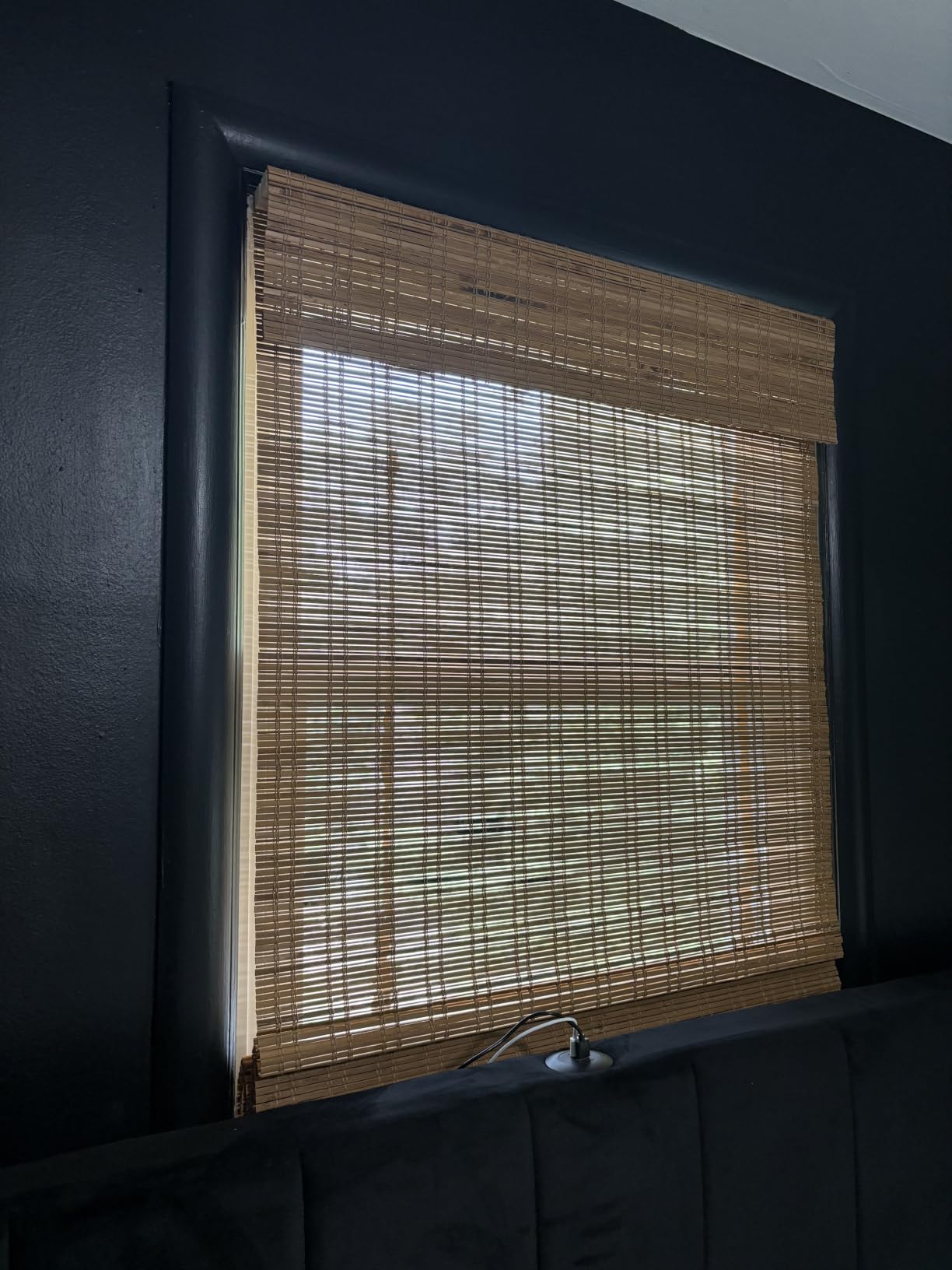 ARLO BLINDS Bamboo Roman Shades w/Valance 34