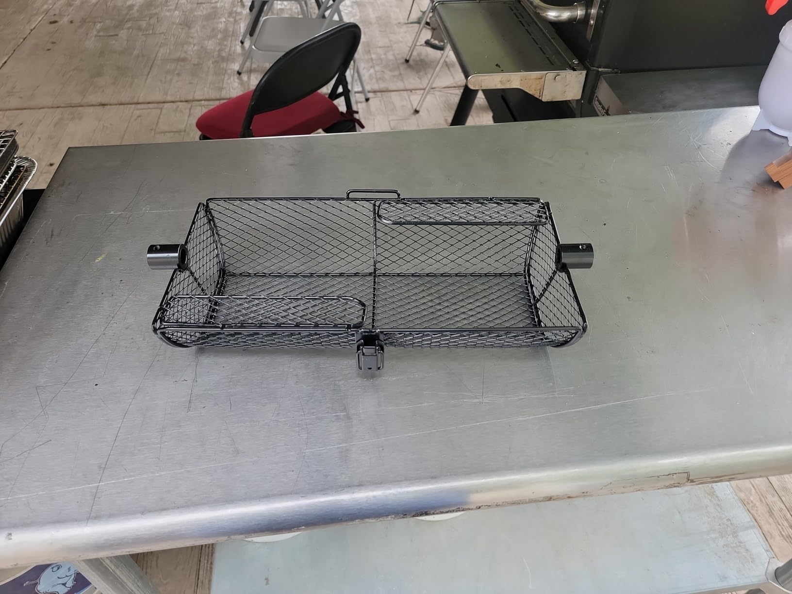 onlyfire Universal Rotisserie Basket BBQ Grilling Basket for Most Grills | For Most Gas/Charcoal Grills, Perfect for Making French Fries, Chicken wings, Vegetables customer photo 1