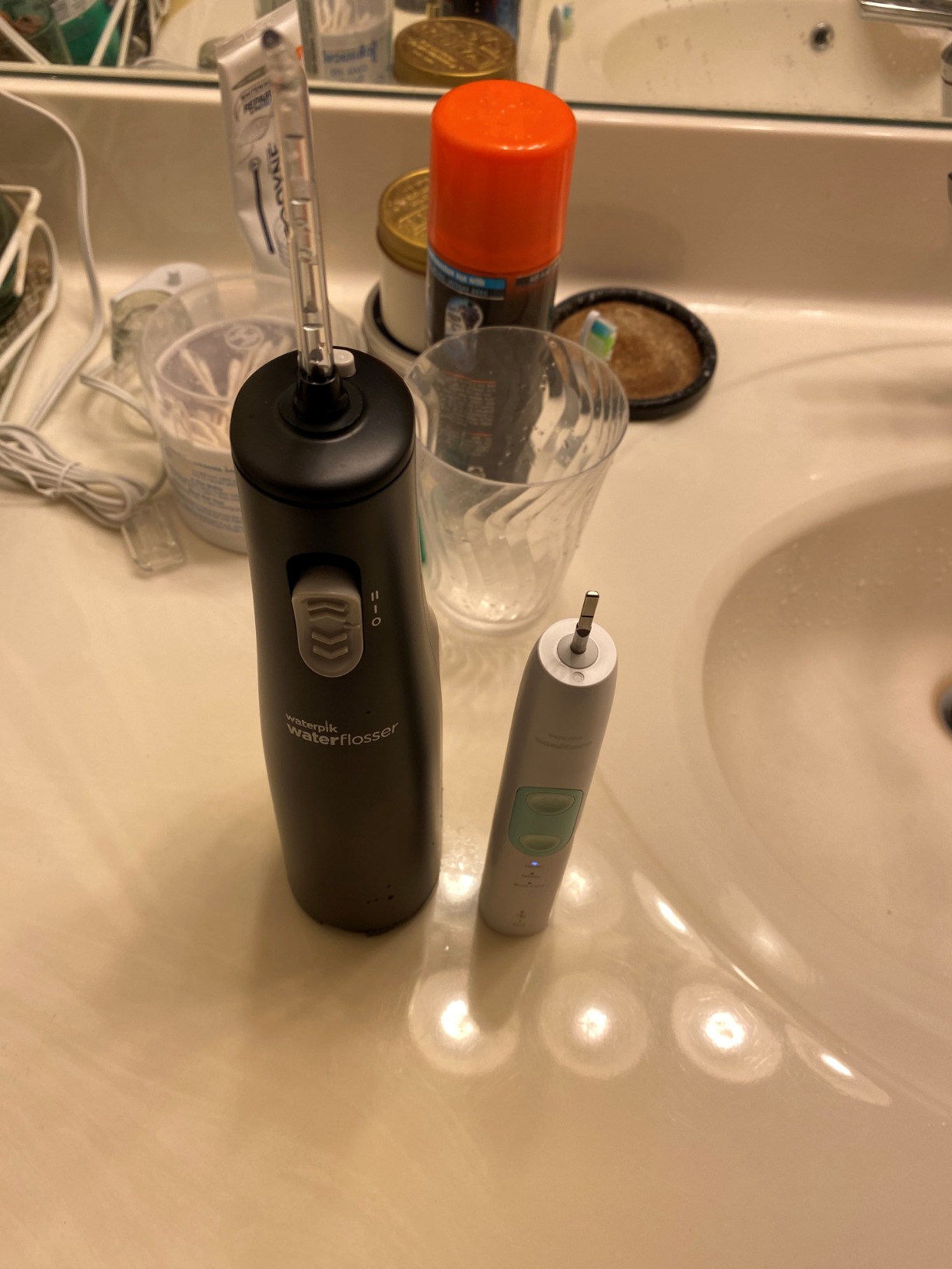 Waterpik Cordless Express Water Flosser, Battery Operated & Portable for Travel & Home, ADA Accepted, Waterproof for Shower Use, White WF-02, Packaging May Vary customer photo 2