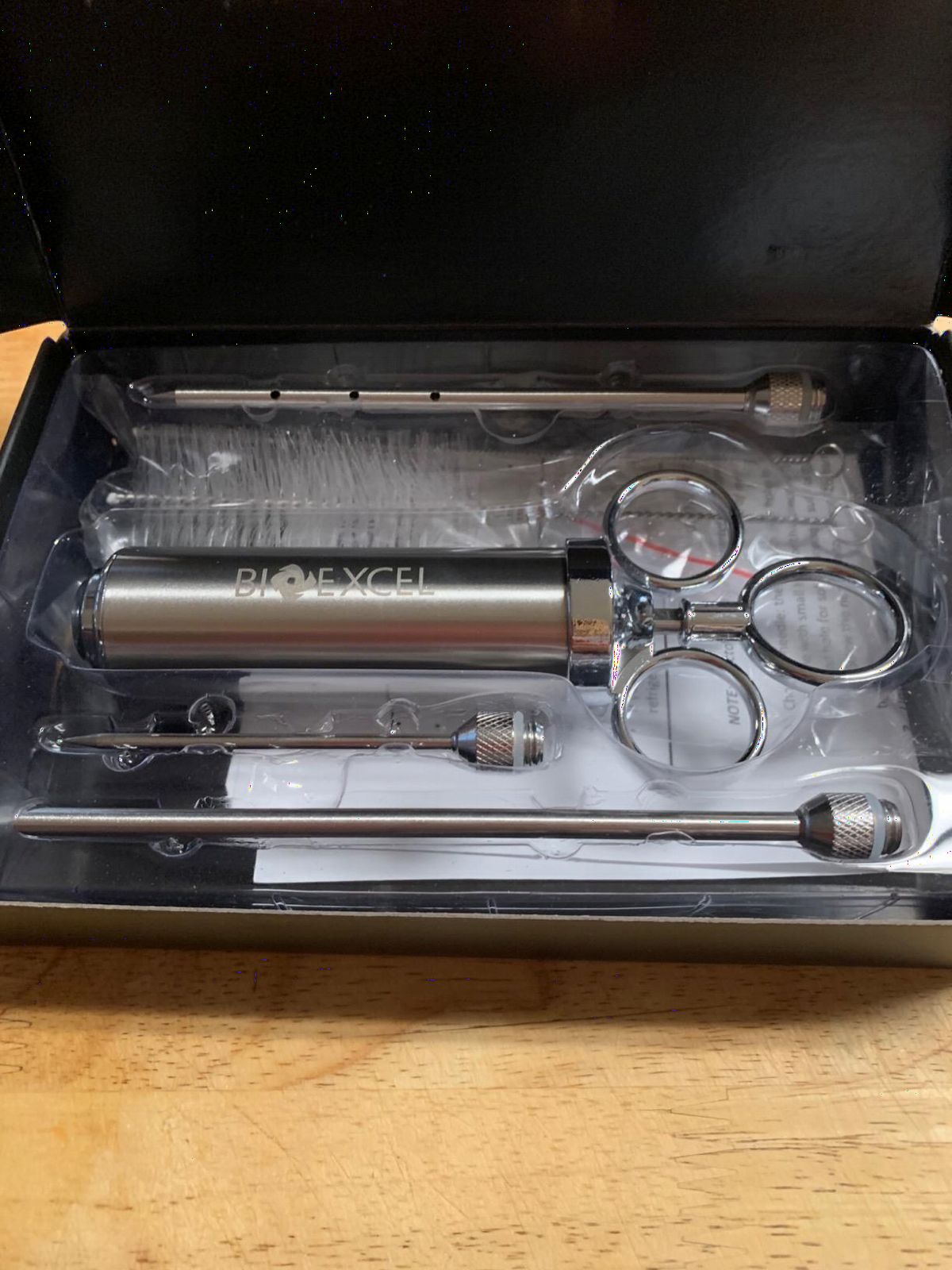 304 Stainless Steel Meat Injector Syringe-2 Oz Turkey Injector for Smoking with 3 Needles 3 Brushes-Spare O Rings-Food Injector for BBQ,Turkey & Brisket (Stainless Steel) customer photo 1