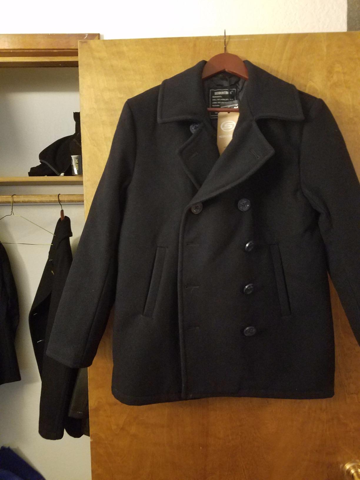 Seibertron Men's Woolen Coat US Navy Type 80% Wool USN Pea Coat customer photo 2