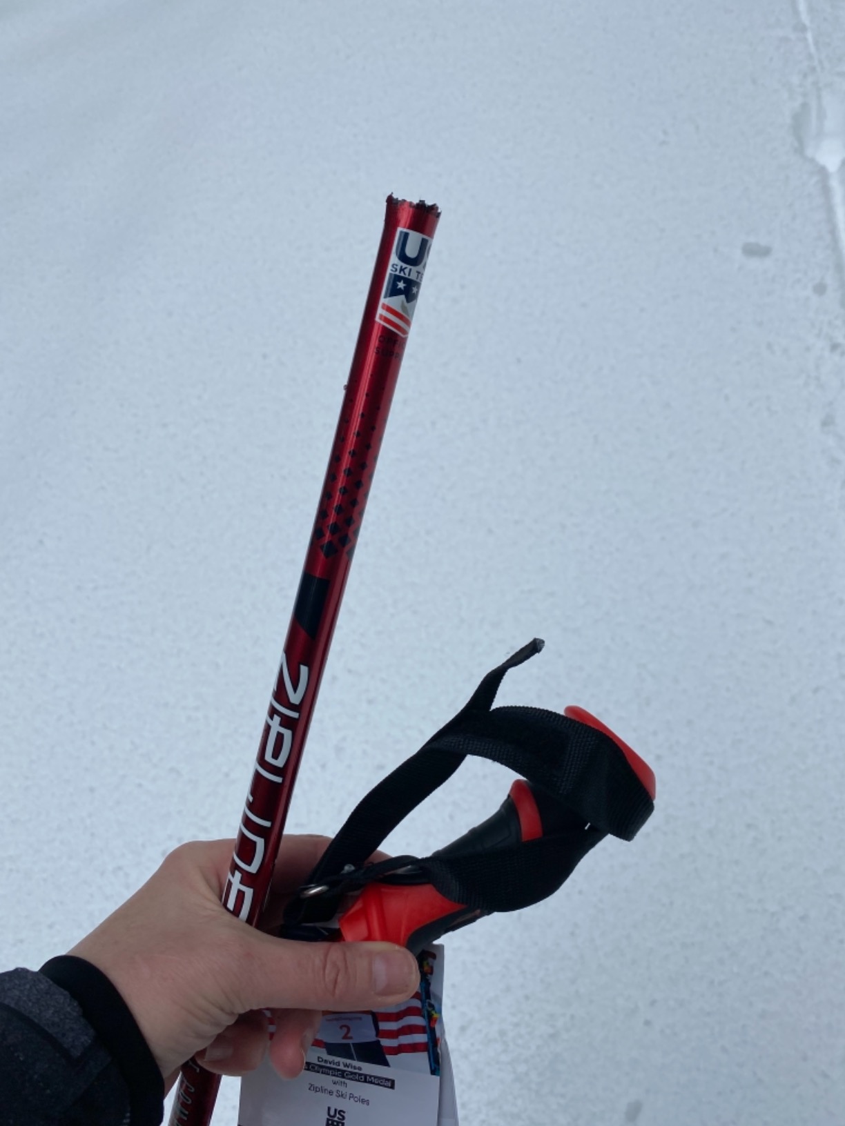 Zipline Blurr 16.0 Graphite Composite Downhill Ski Poles - Lightweight, Durable, Freeride All-Mountain, Ergonomic Grip, Ideal for All-Mountain Skiing customer photo 2