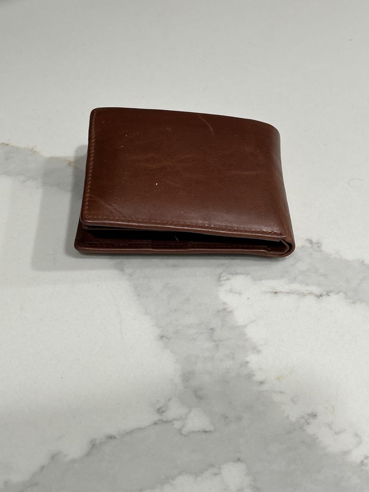 RFID Blocking Bifold Mens Wallet Premium Top Grain Leather Brown Extra Capacity Wallet for Men Genuine Leather Western Brown, 11+ Cards, Flip Up ID Window, Gift For Men in Nice Gift Box customer photo 2