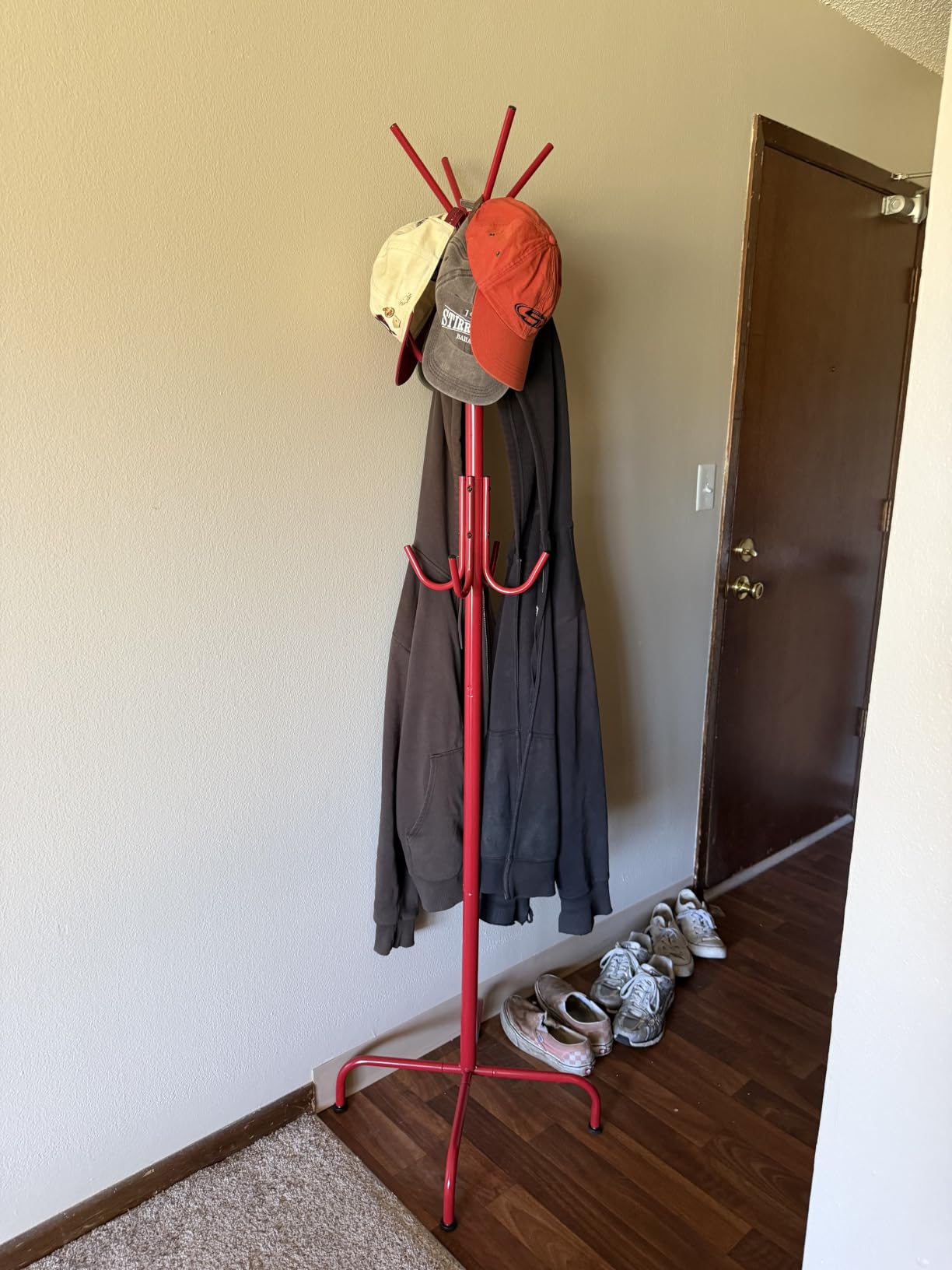 Simple Houseware Standing Coat/Hat Hanger Organizer Rack, 12 Hooks, Bronze customer photo 2