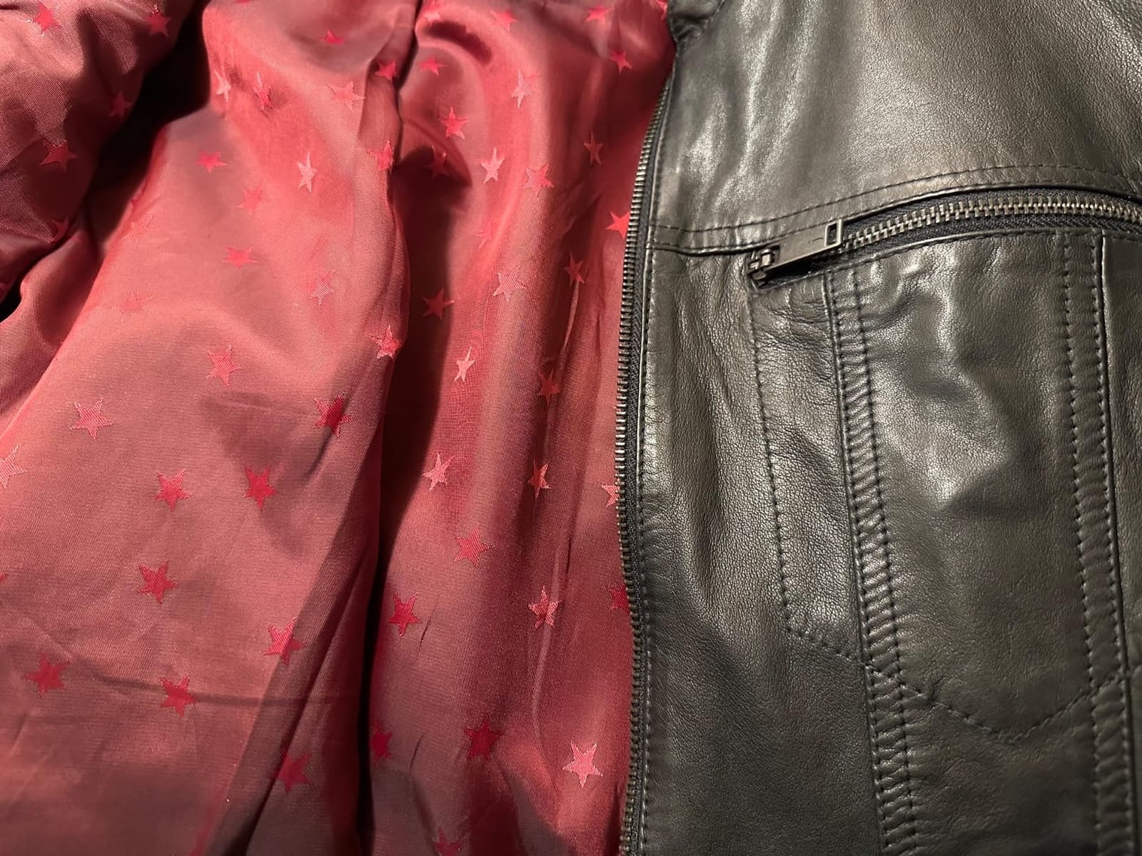 John Varvatos Men's Brando Leather Jacket customer photo 2