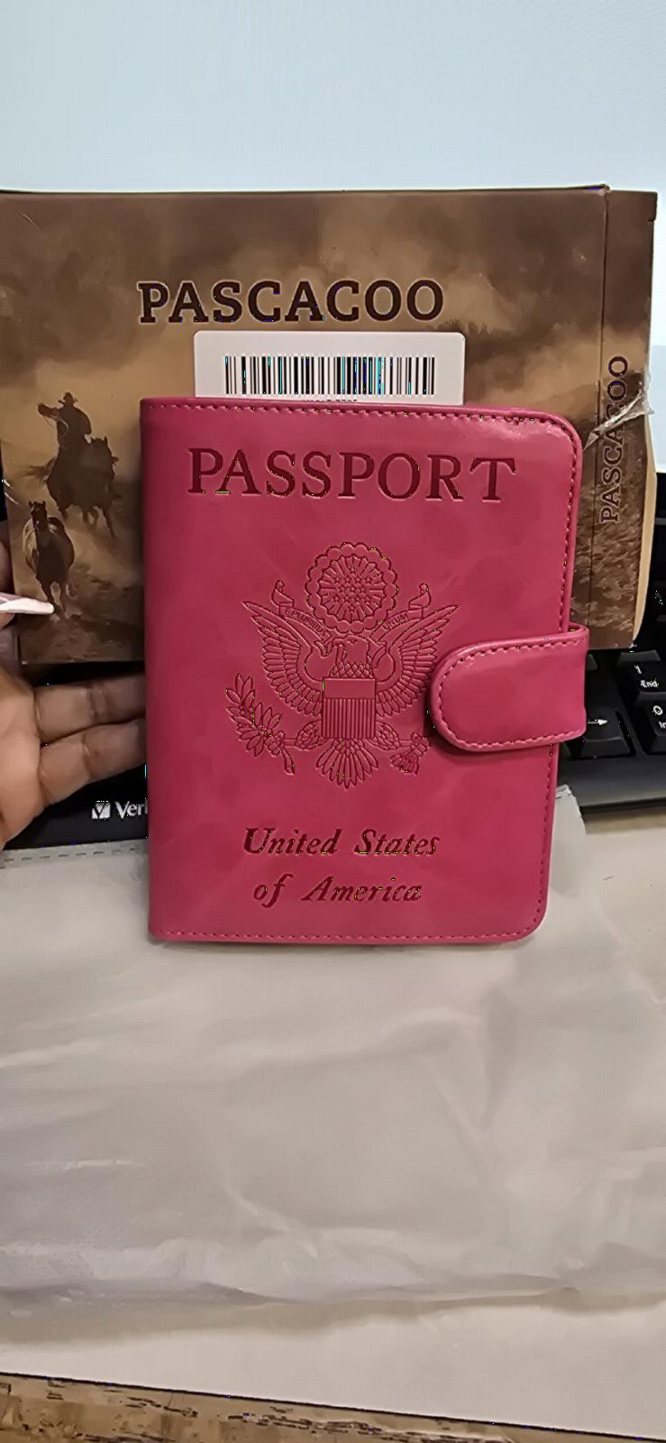 Passport Holder Cover Wallet RFID Blocking, Travel Essentials customer photo 1