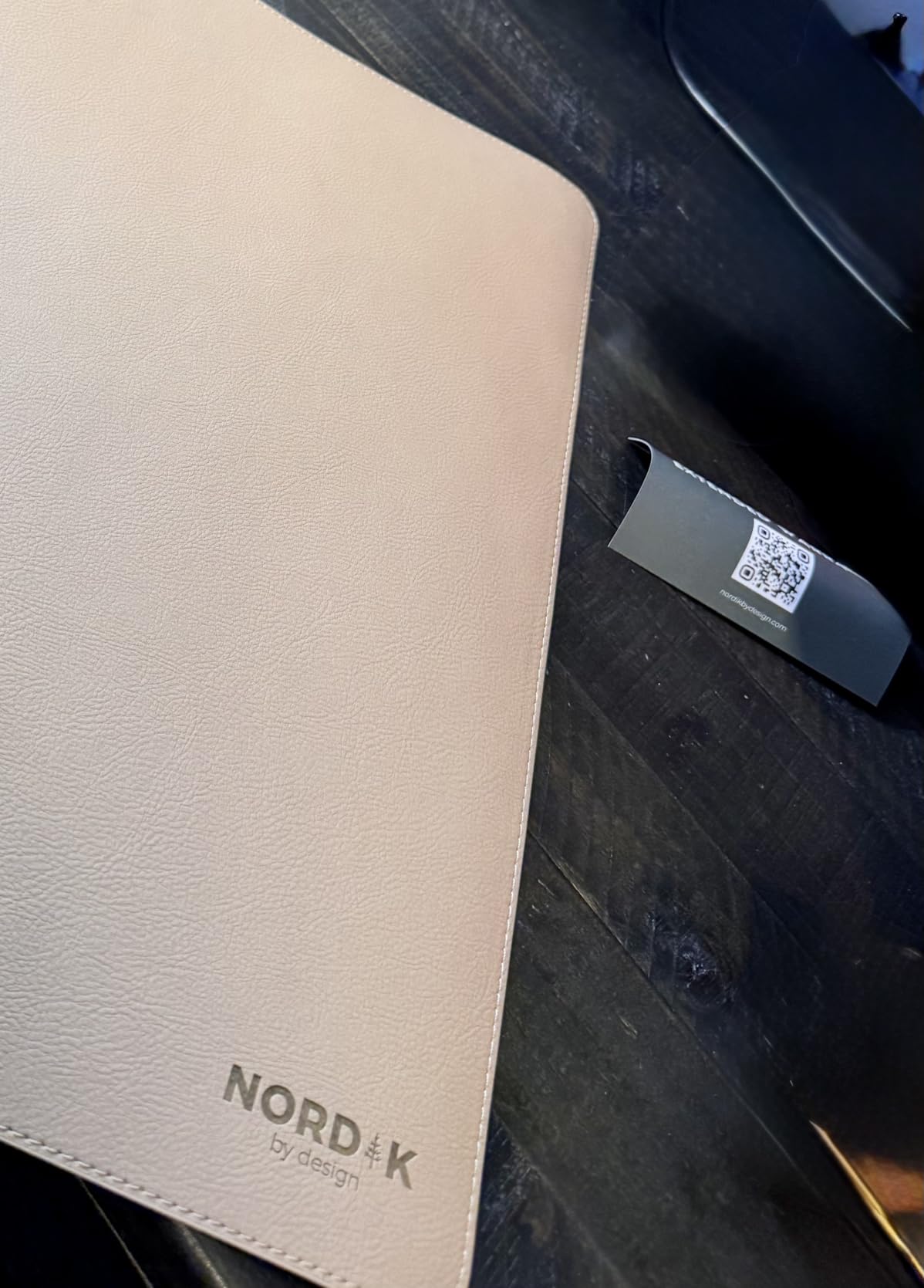 Nordik Leather Desk Mat - Whiskey Brown - Cable Organizer - Premium Mouse Mat & Desk Pad Protector - 35 X 17 Inch - Felt Vegan Leather - Large Office Mouse Pad & Blotter customer photo 1